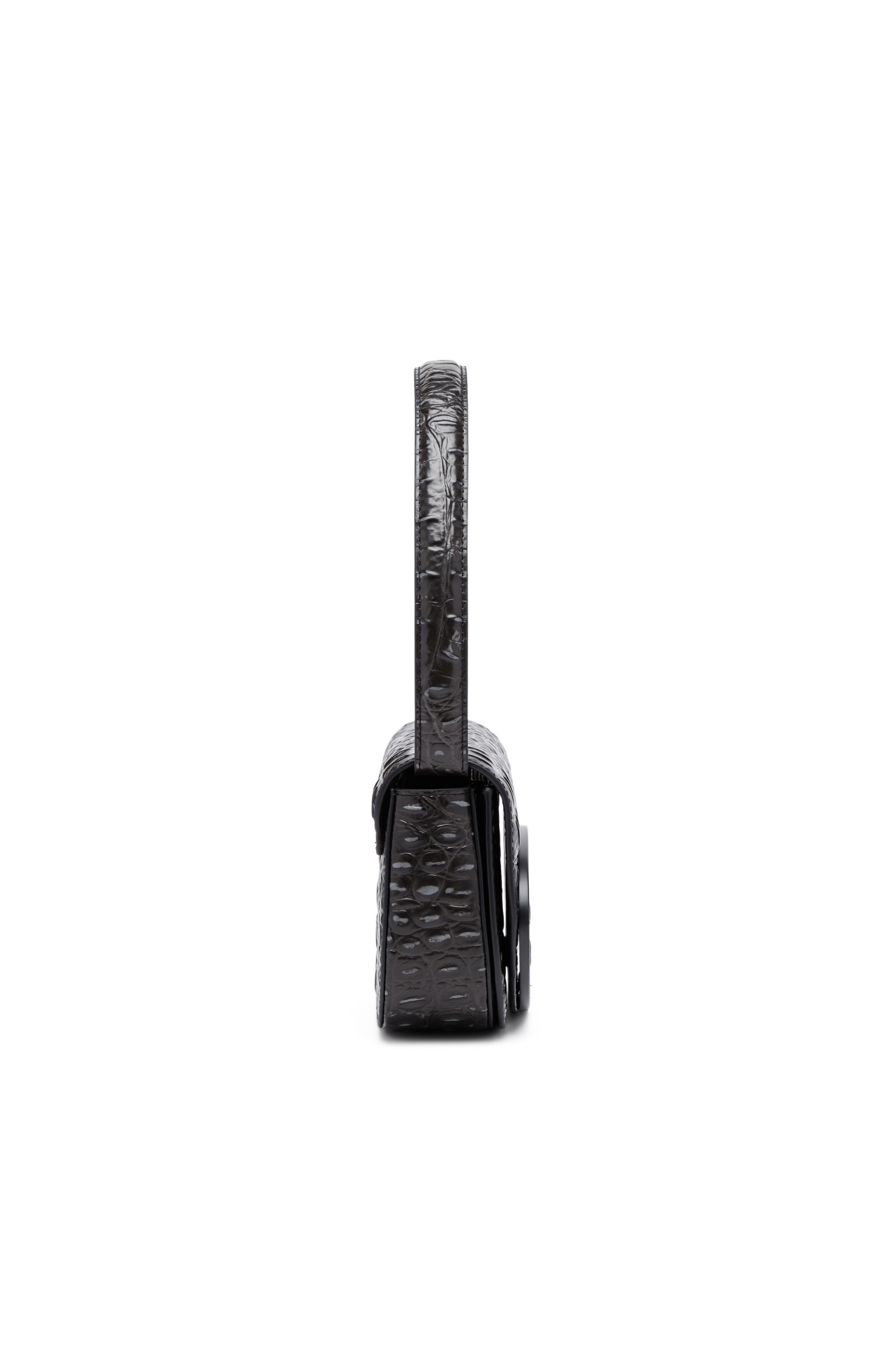 Diesel - 1DR, 1DR - Sac épaule iconique en cuir imprimé croco Femme in Noir - 4
