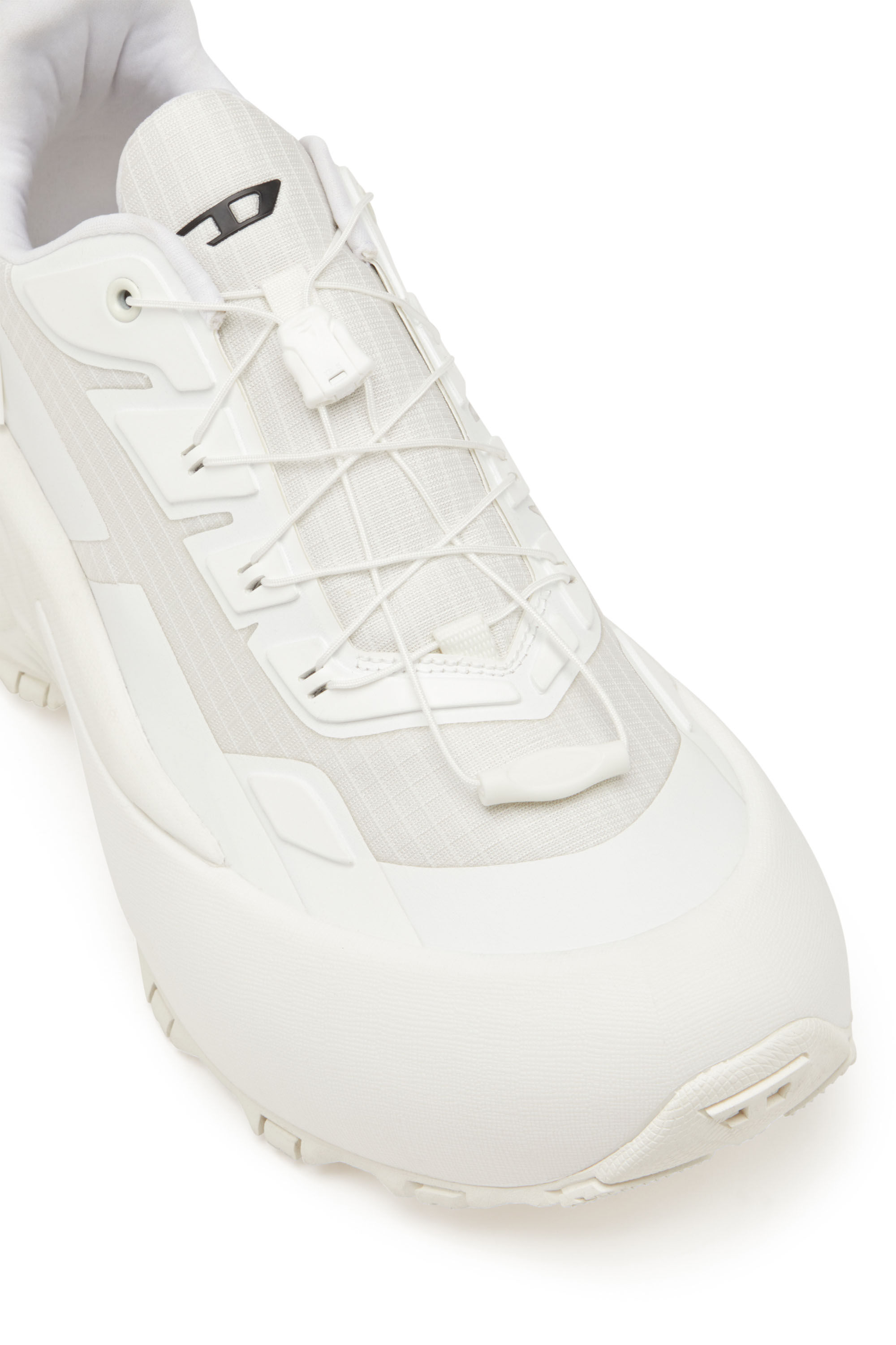 Men s D Cage Runner Sneakers in TPU trimmed ripstop White Diesel
