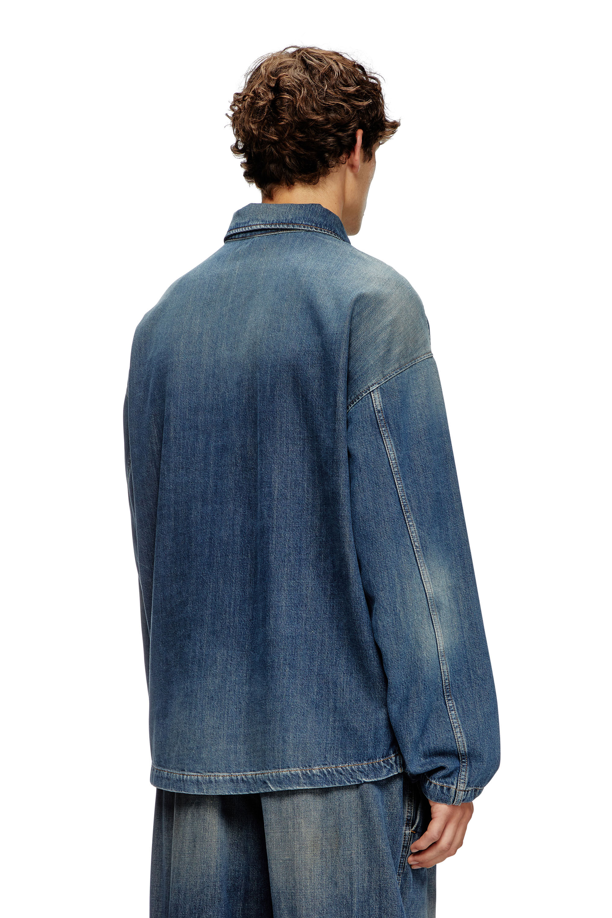Diesel - D-BRADDY-FSF, Chemise à enfiler en denim utility léger Homme in Bleu - 5
