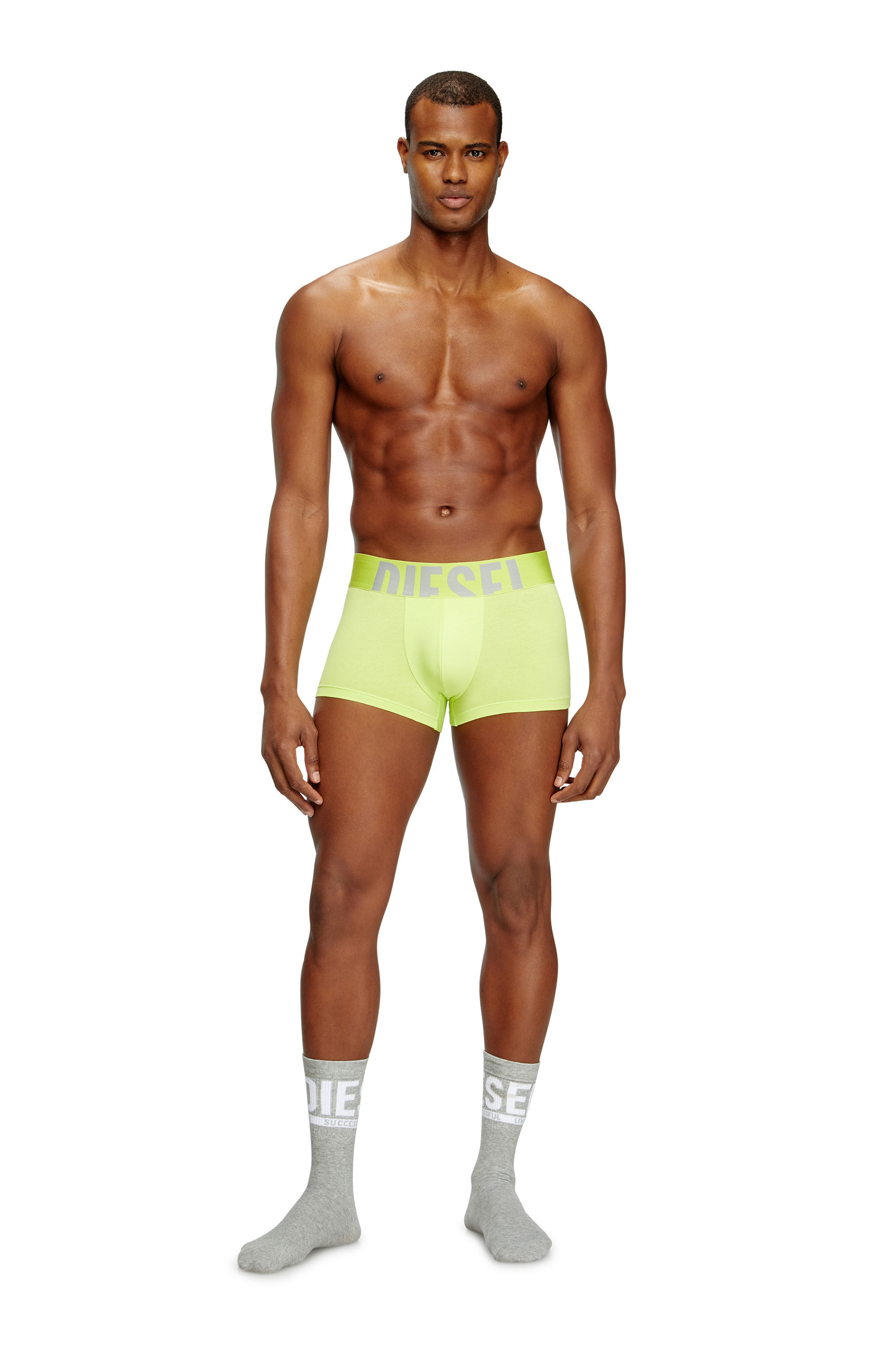 Diesel - UMBX-DAMIENTHREEPACK-5.5EL, Male's Three-pack boxer briefs in stretch cotton in Black/Green - 2