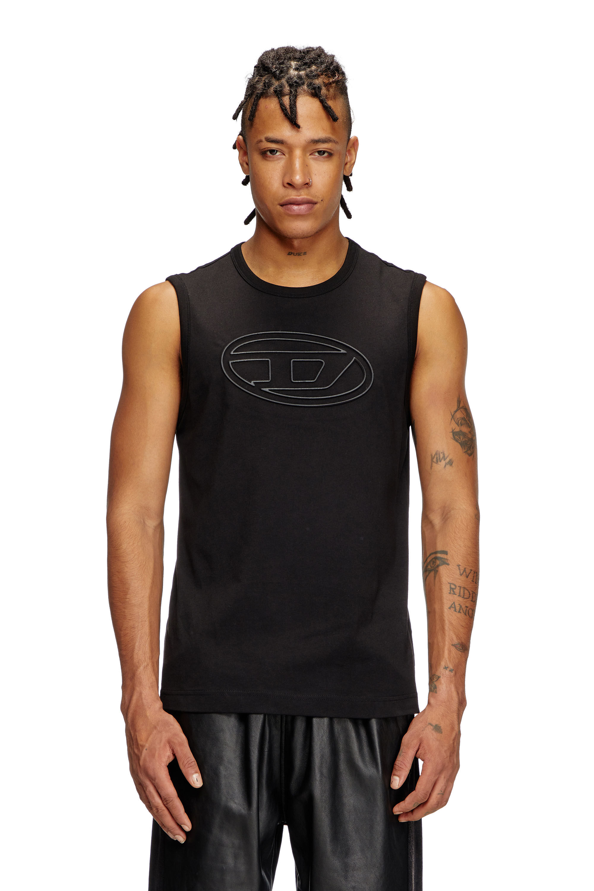 Diesel - T-BISCO-BIGOVAL, Male's Sleeveless top in Black - 3