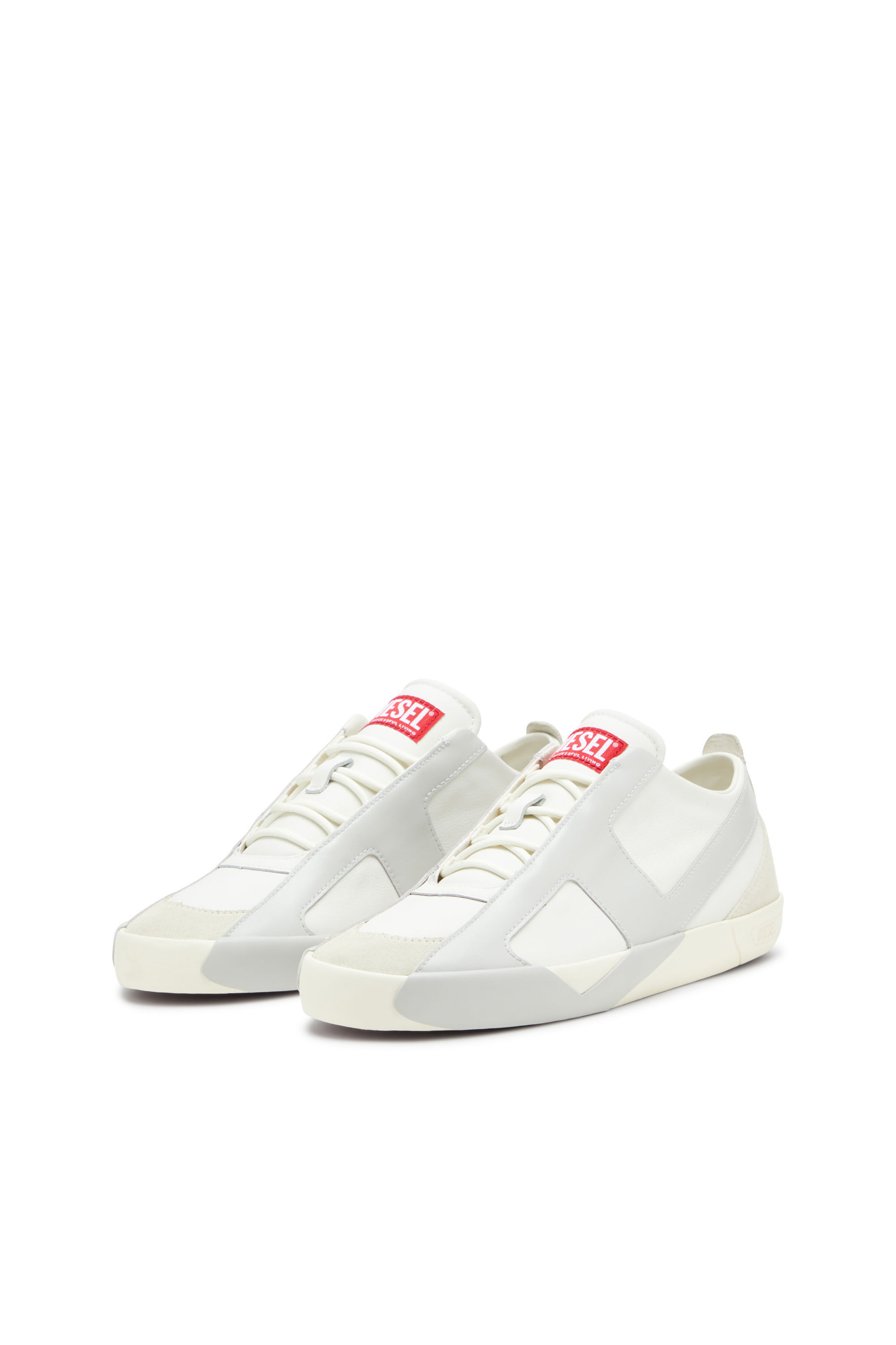 Diesel - S-SLANTE-D LOW, Male's S-Slante-D-Sneakers in suede and leather with D logo in null - 9