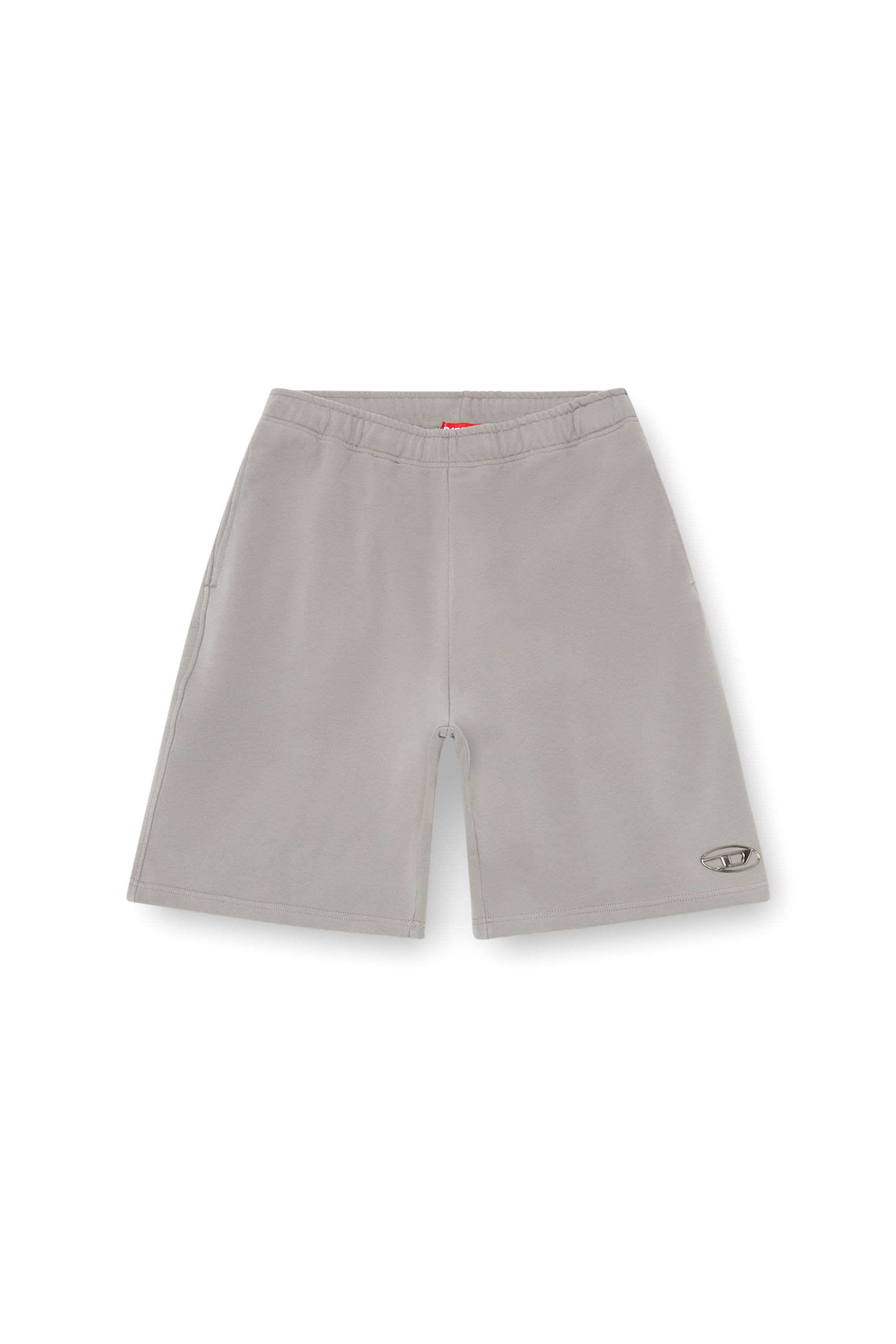 Diesel - P-MARSHY-OD, Male's Sweat shorts with injection molded logo in Grey - 2