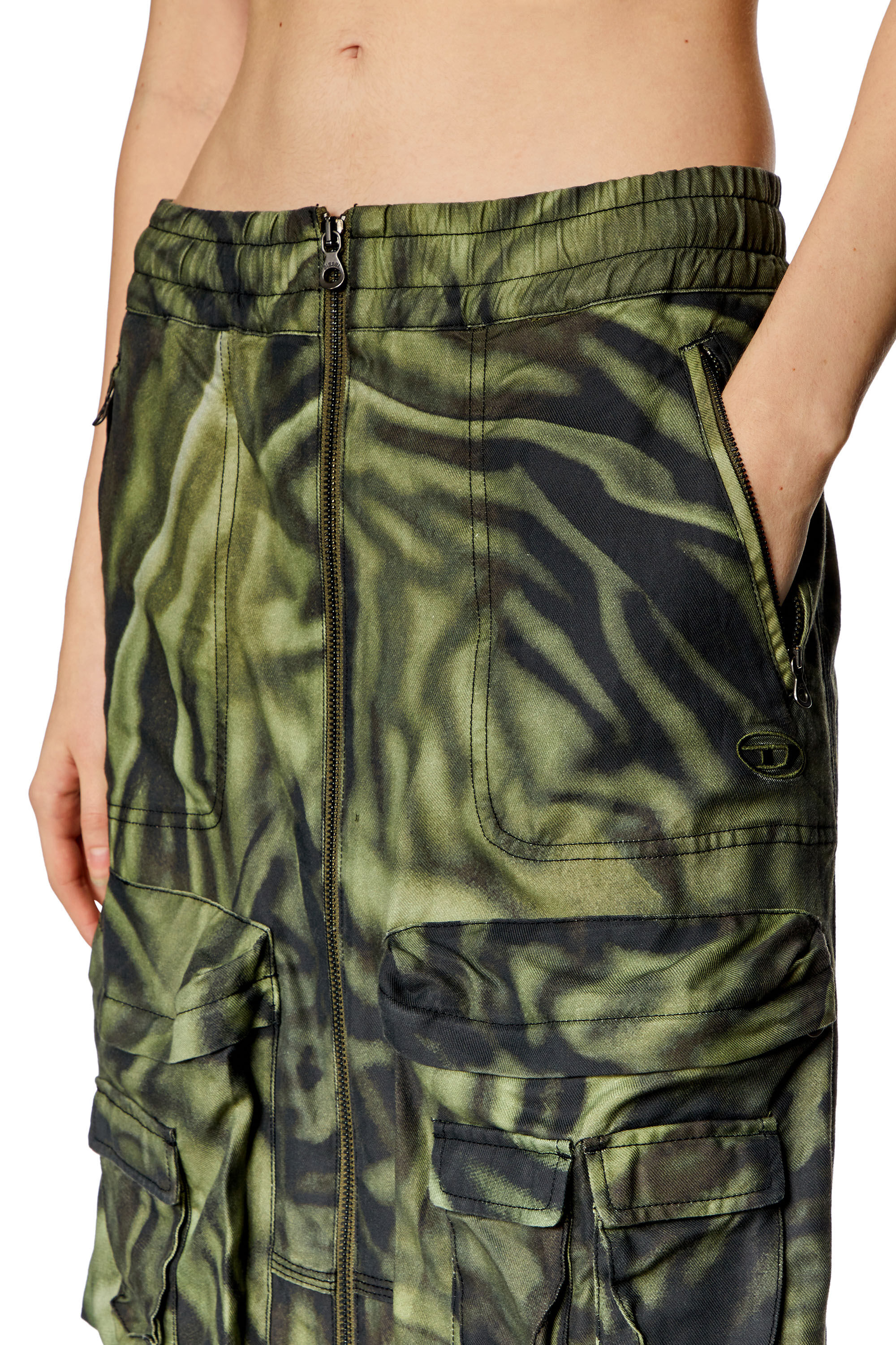 夏セール開催中 MAX80%OFF！ cargo Long Women's skirt Multicolor | print zebra-camo with スカート