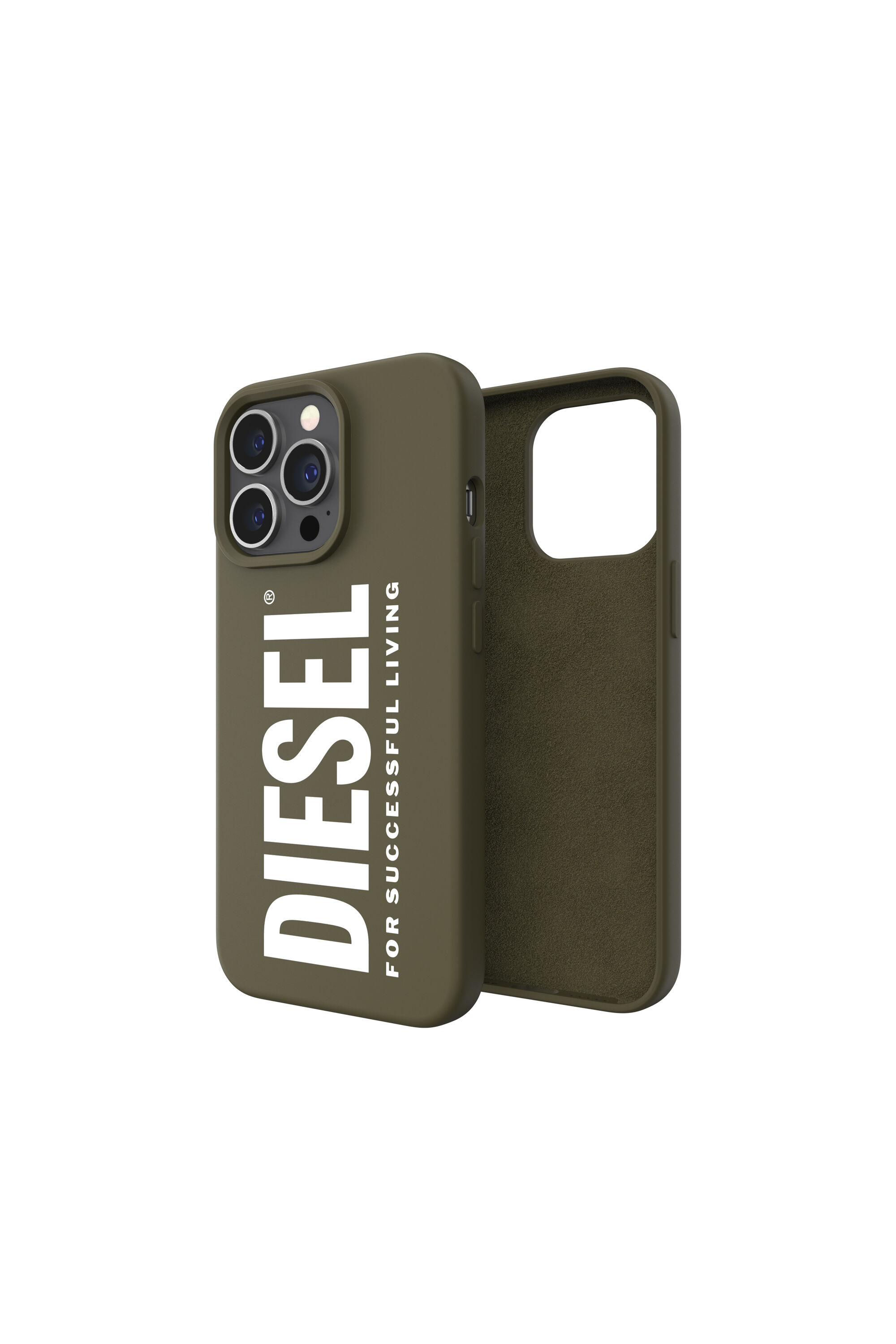 Diesel - 47166 SILICONE CASE, Coque en silicone for iPhone 13 / 13 Pro Mixte in Vert - 1