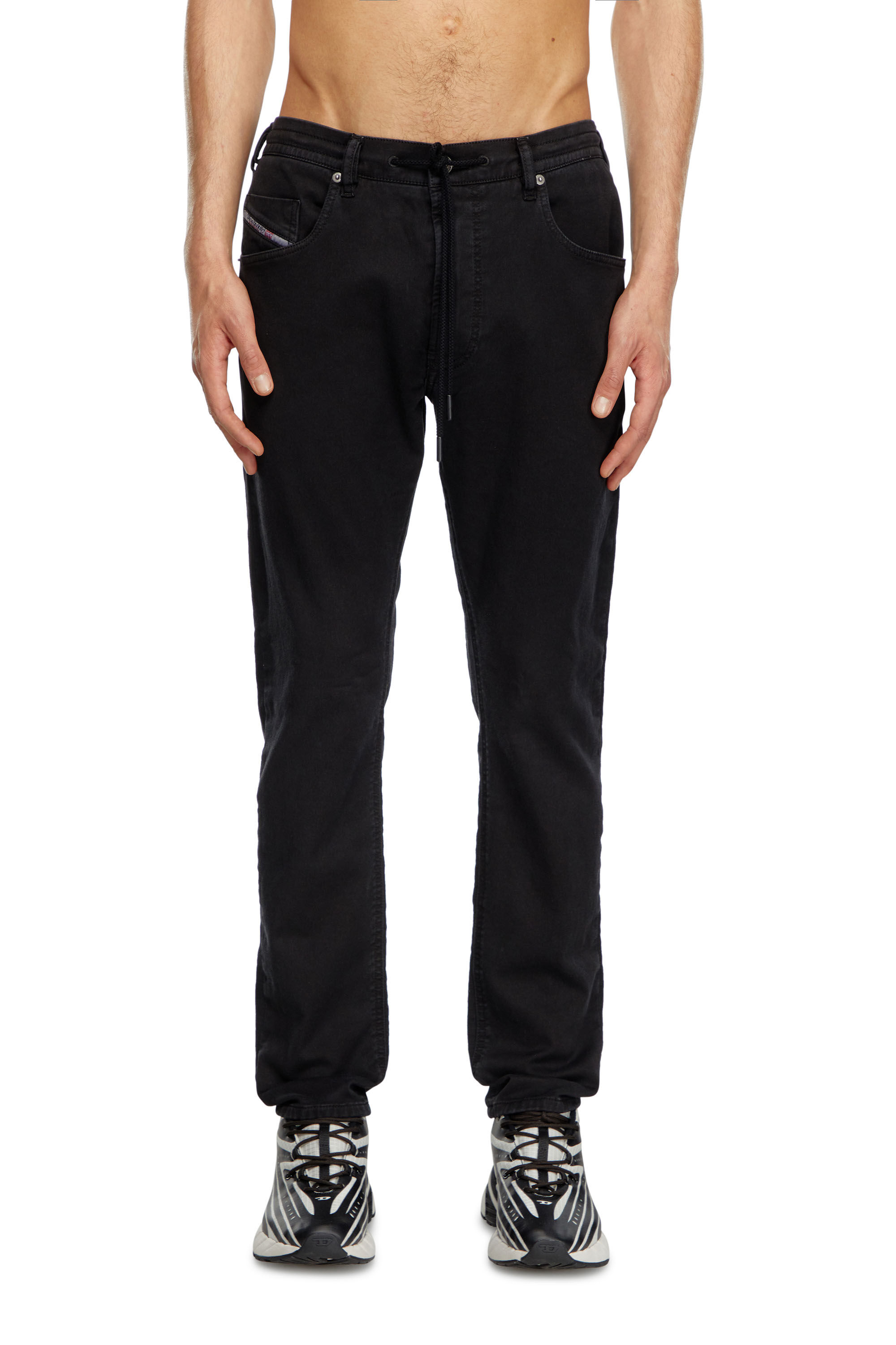 Diesel - Male's Tapered 2030 D-Krooley Joggjeans® 068NH, Black/Dark Grey - 3