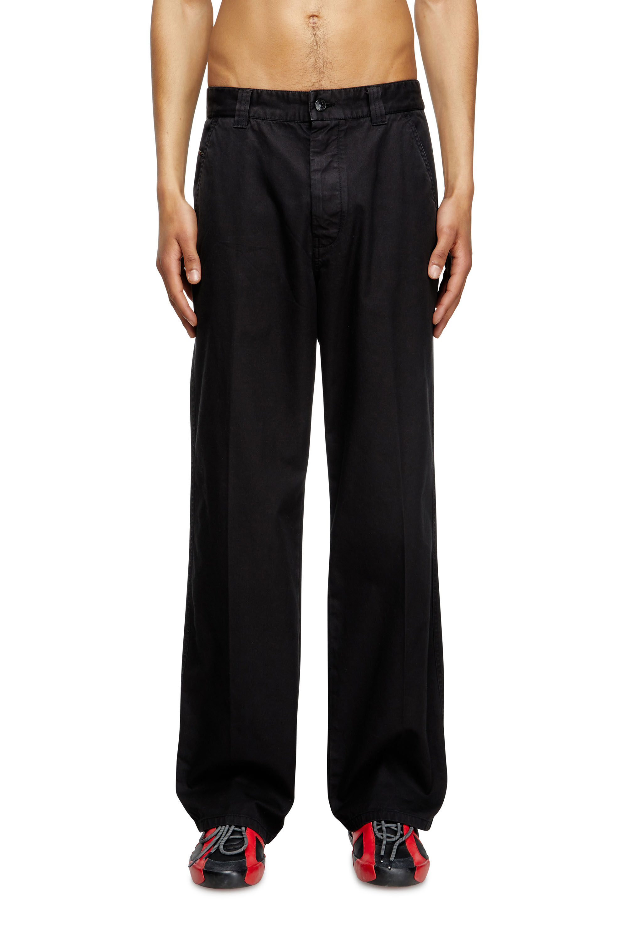 Diesel - P-HANT-CHINO, Pantalon chino Homme in Noir - 3