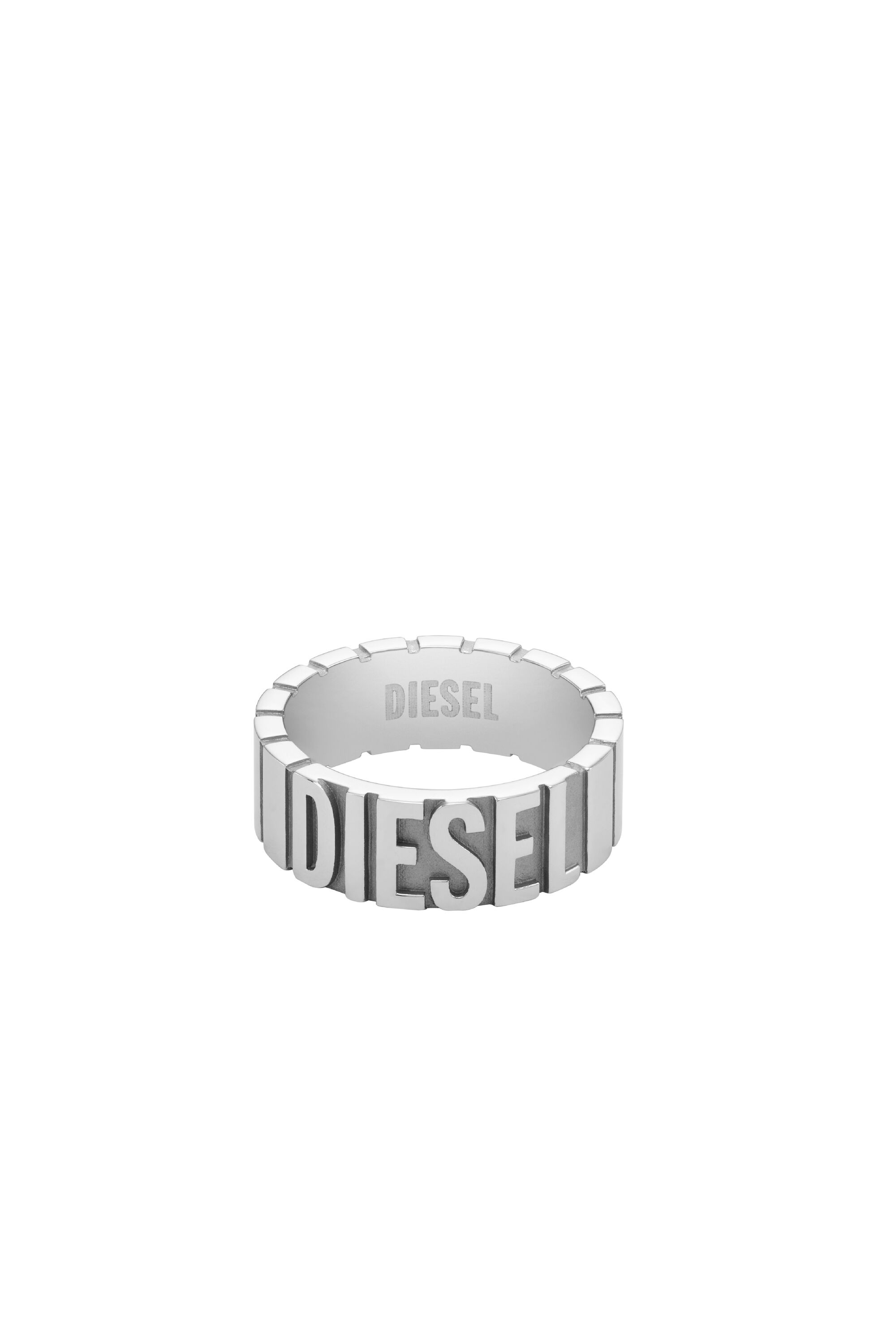 Diesel - DX1390, Male's Stainless steel band ring in Silver - 2