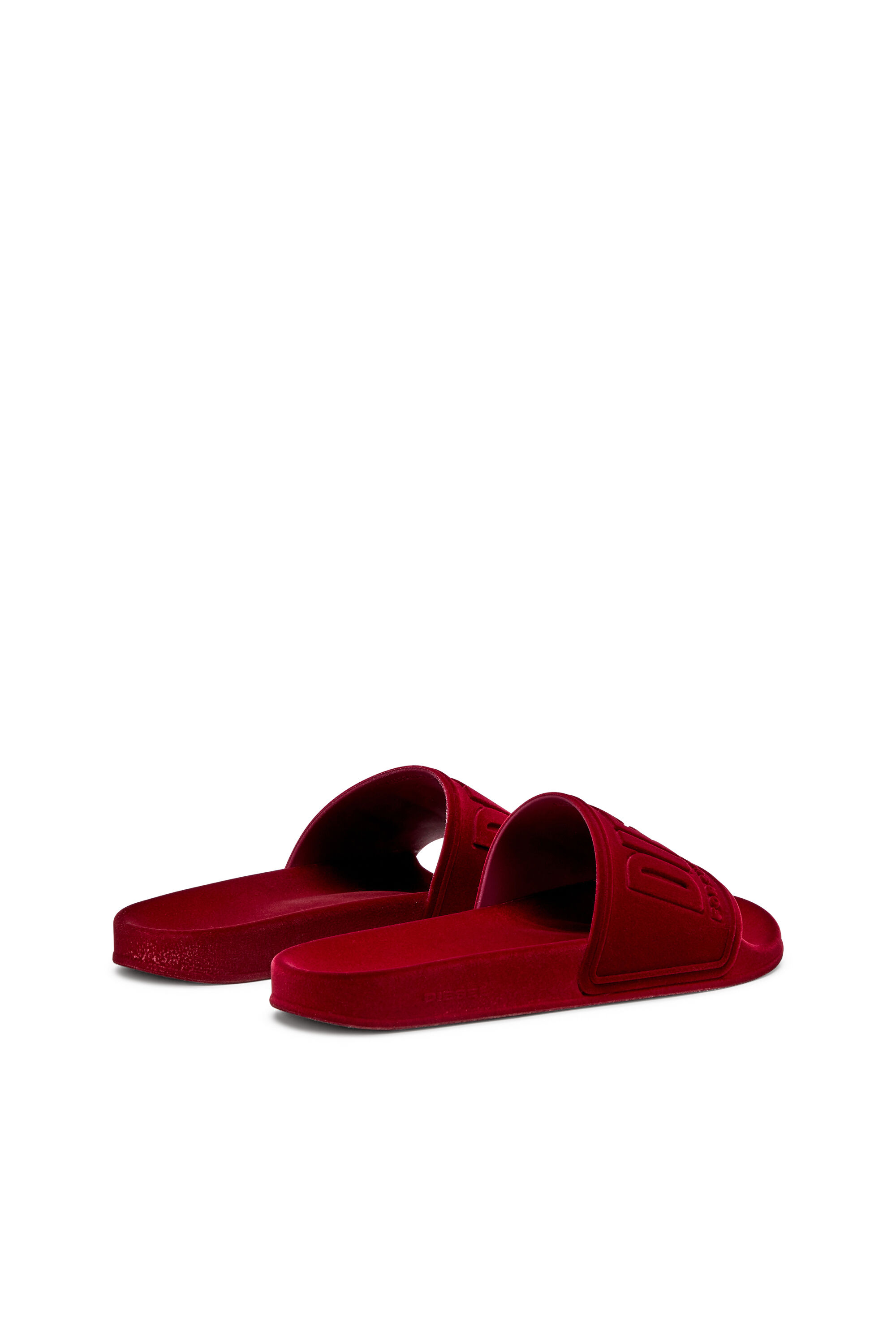 Diesel - SA-MAYEMI CC W, Female's Sa-Mayemi-Pool slides with velvety flocking in Red - 3