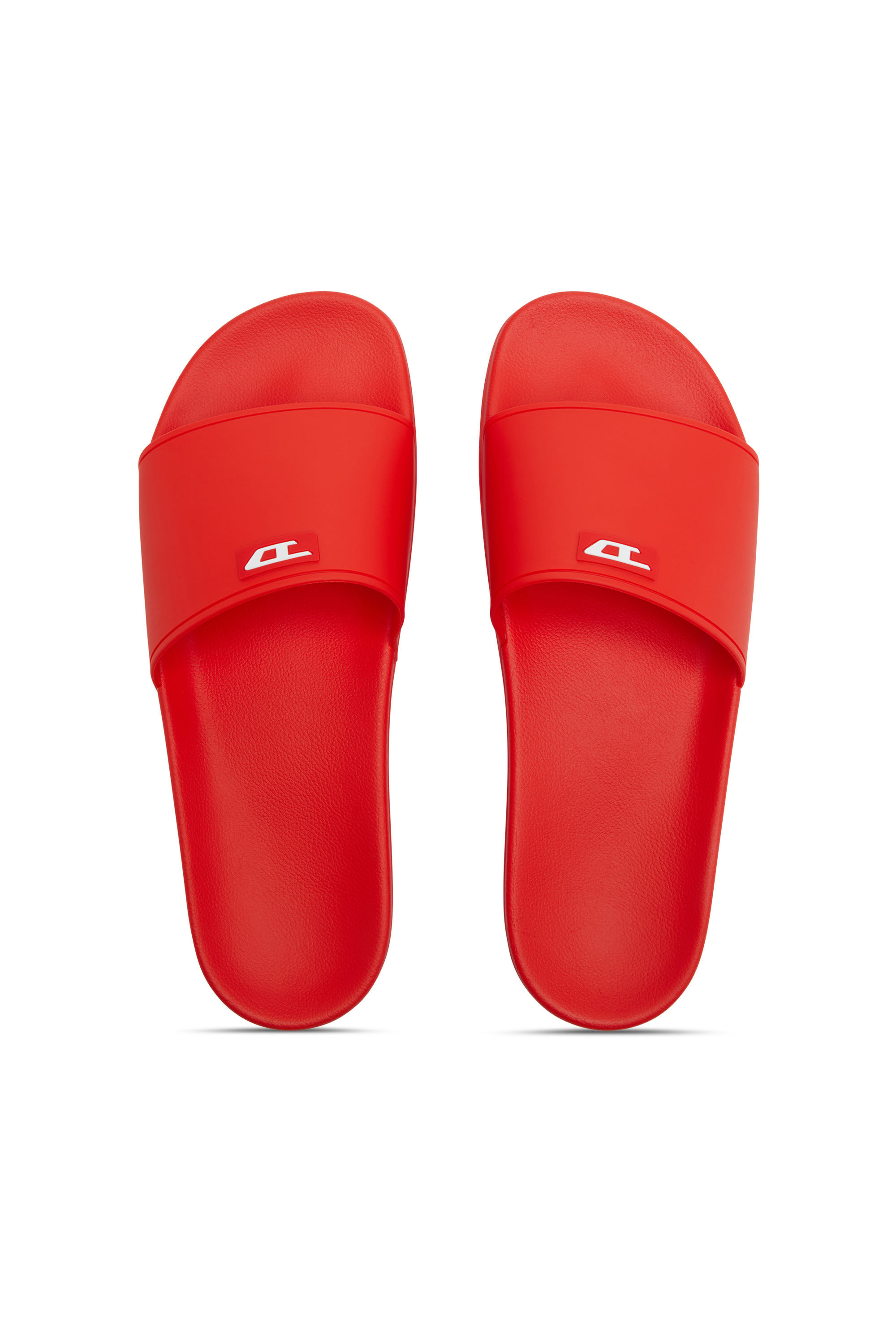 Diesel - SA-SWIM, Sa-Swim-Claquettes de piscine en caoutchouc avec logo D Homme in Rouge - 4