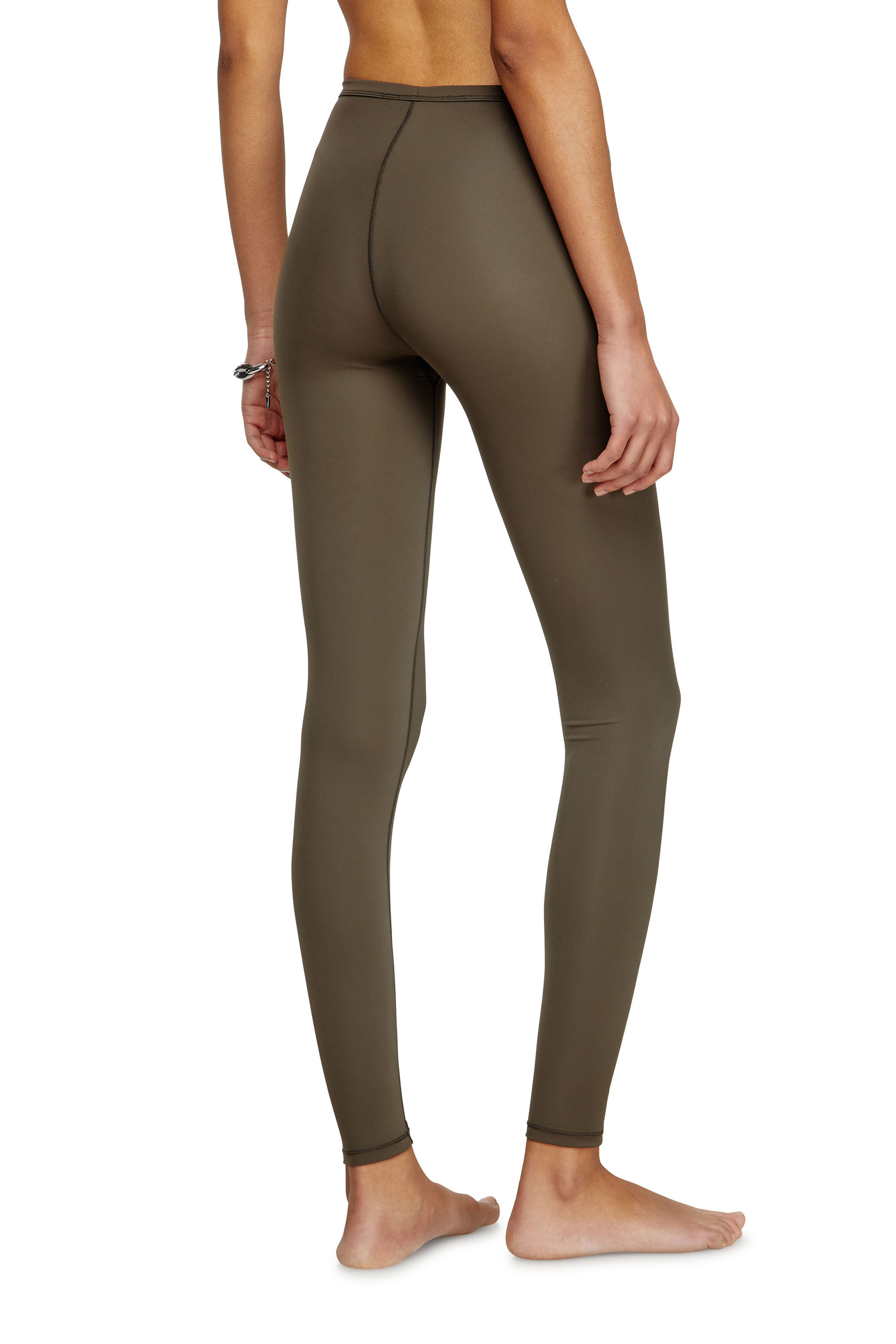 Diesel - MINA-UTLT, Female's Stretch Nylon leggings in Brown - 2