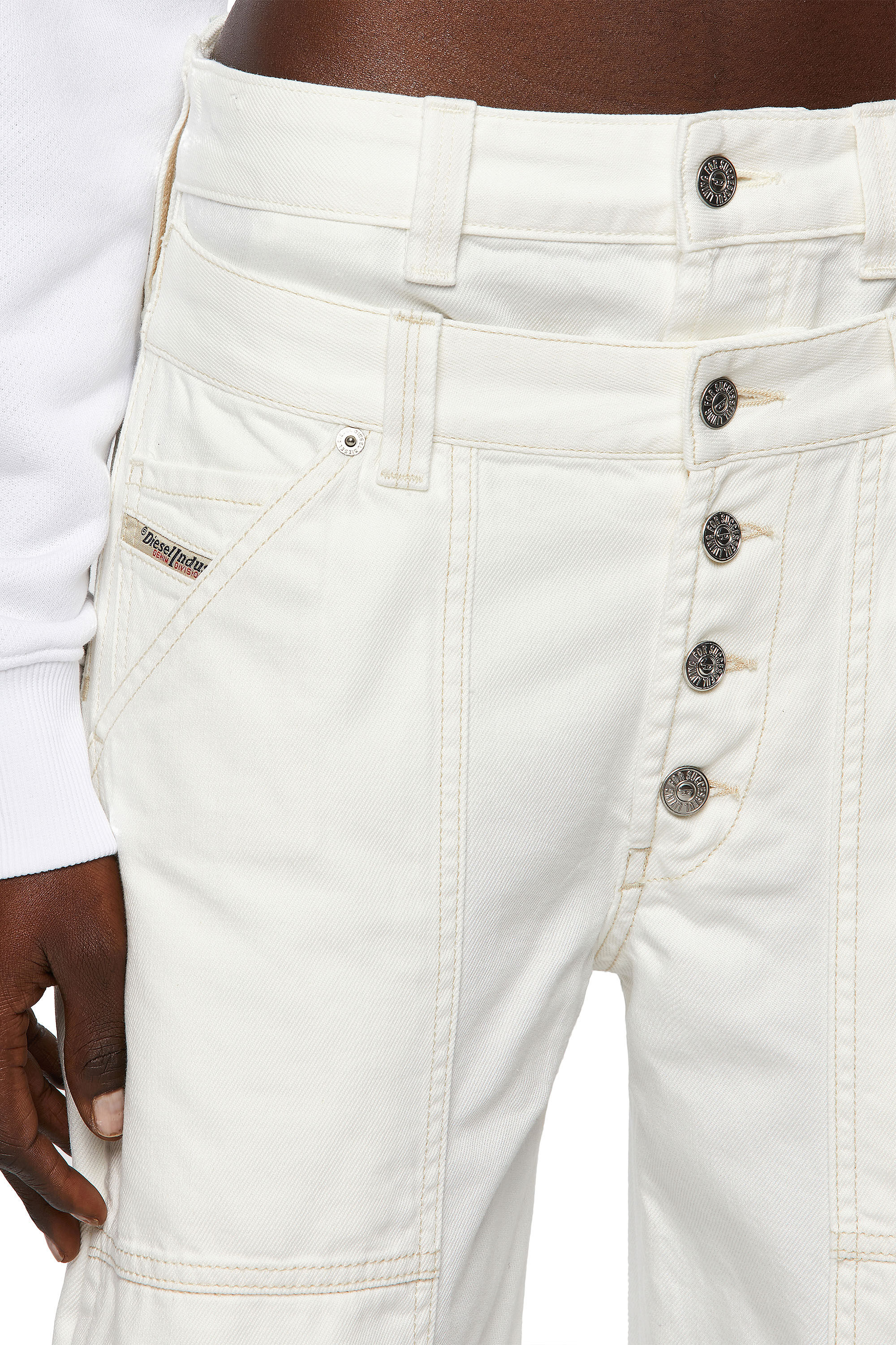 Diesel - D-Laly 0HDAI Bootcut and Flare Jeans, Blanc - Image 4
