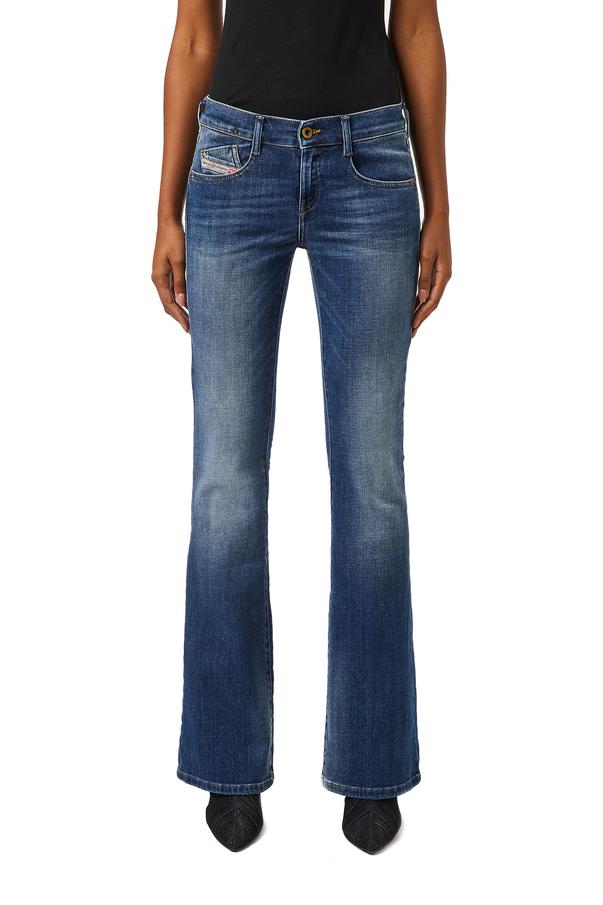 Diesel - 1969 D-EBBEY 086AM Bootcut and Flare Jeans, Medium Blue - Image 3