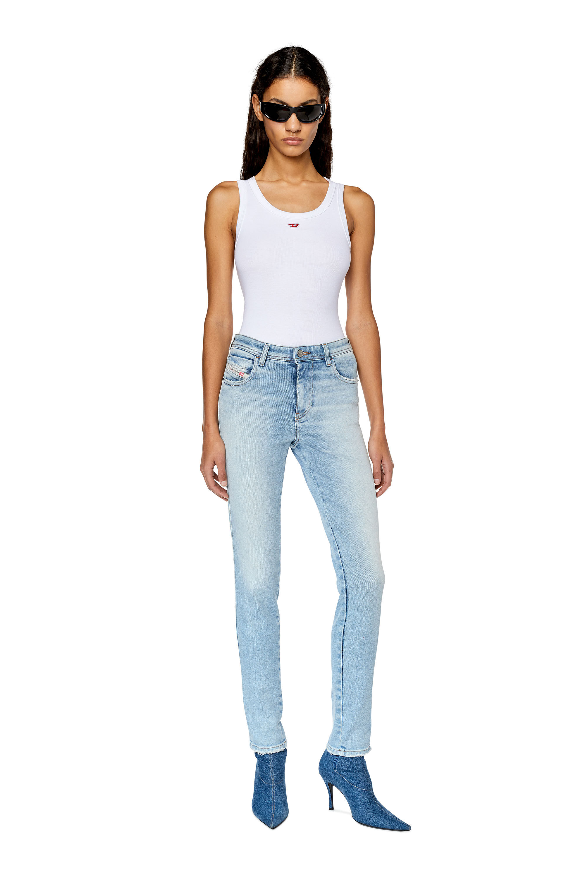 Diesel - Skinny Jeans 2015 Babhila 09E90, Bleu Clair - Image 1
