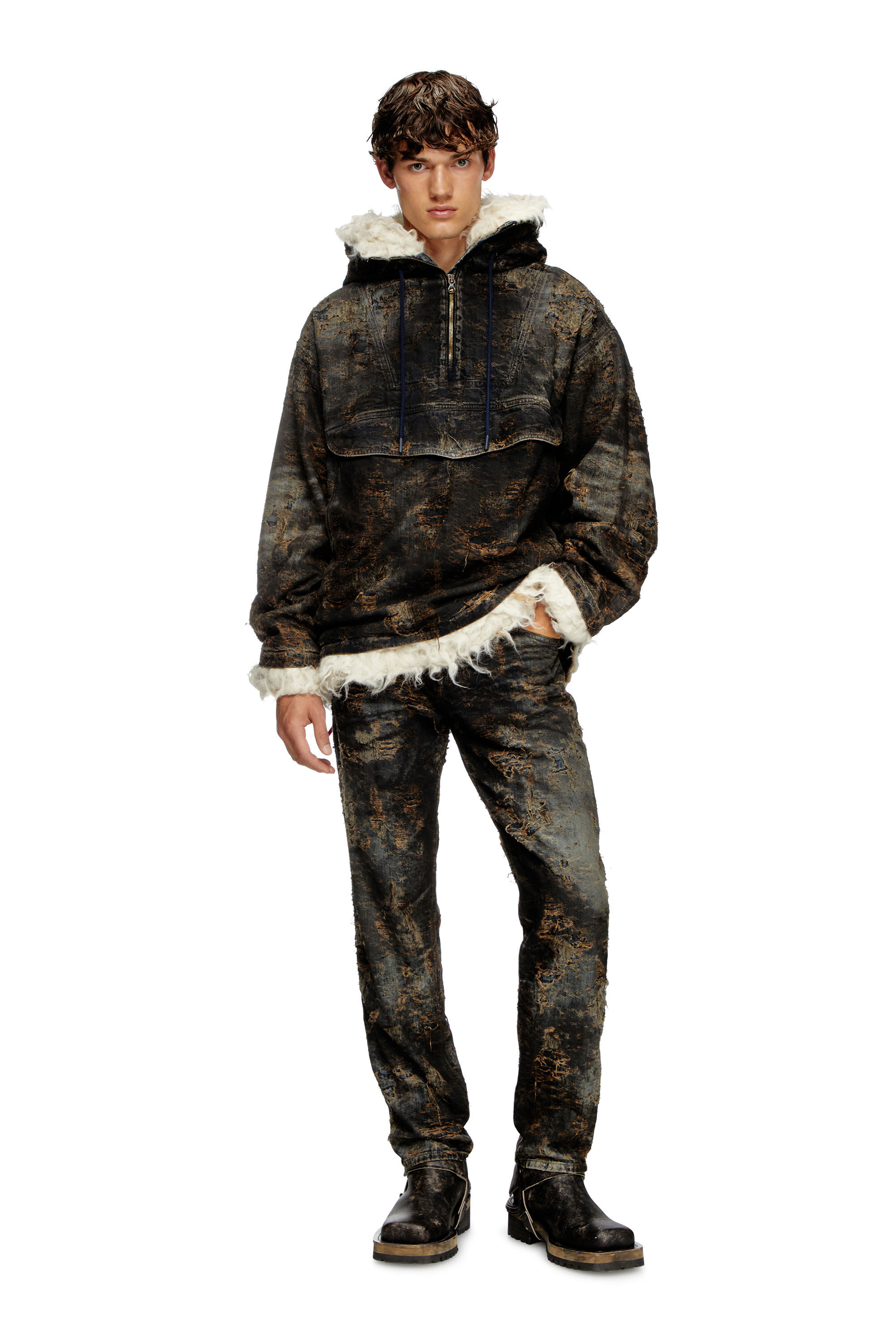 Diesel - Regular Jeans 2023 D-Finitive 0ABCW Homme, Noir/Gris foncé - Image 1