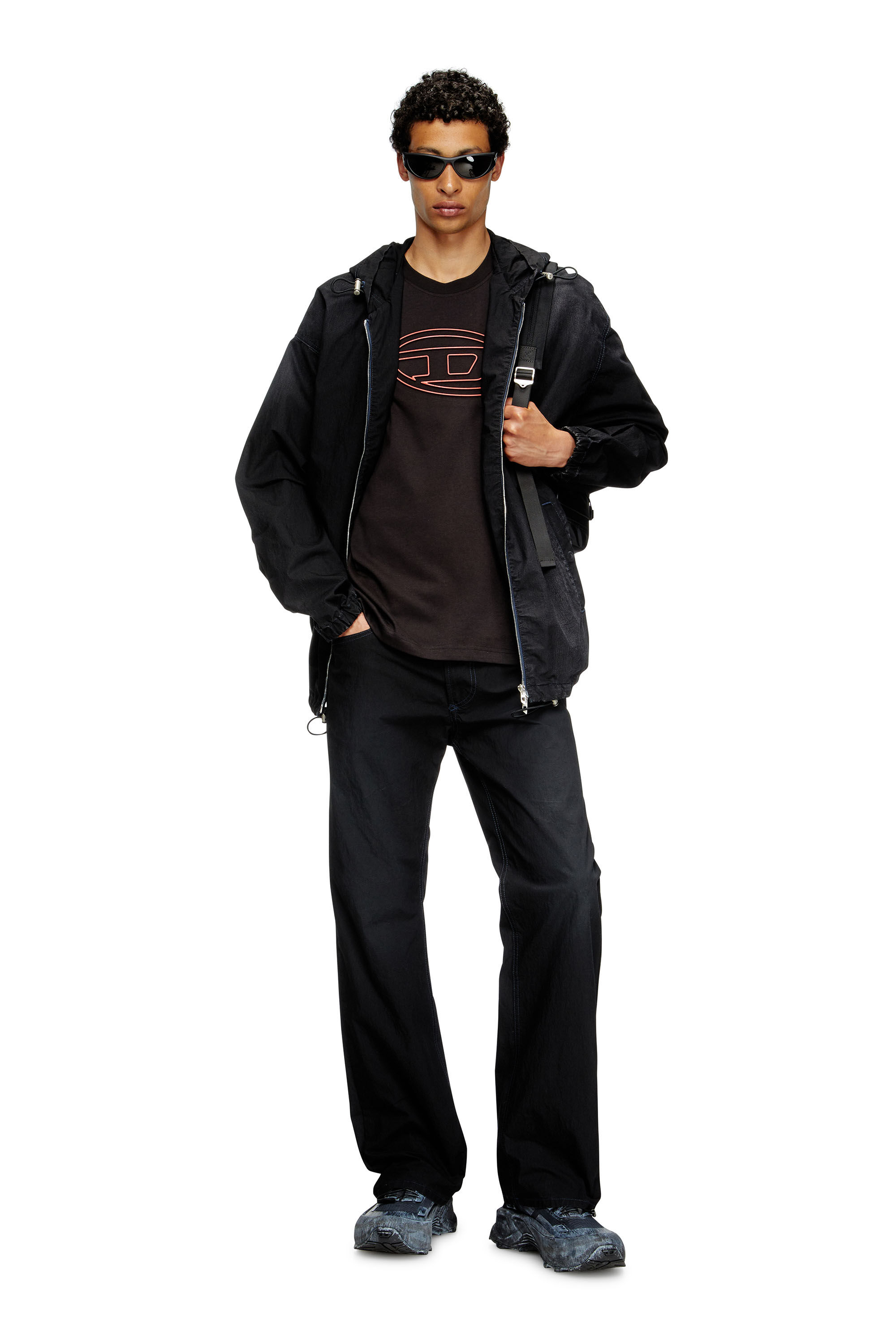 Diesel - T-ADJUST-BIGOVAL, T-shirt avec Oval D embossé Homme in Polychrome - 1