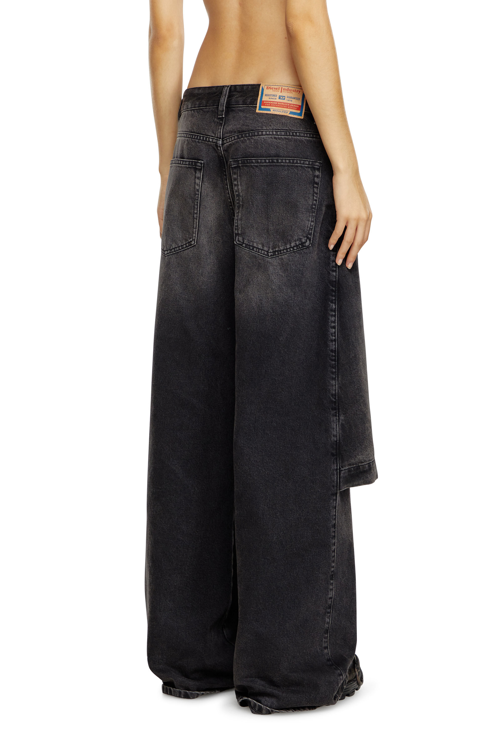 Diesel - Female Straight Jeans D-Syren 0CBDG, Black/Dark Grey - Image 5