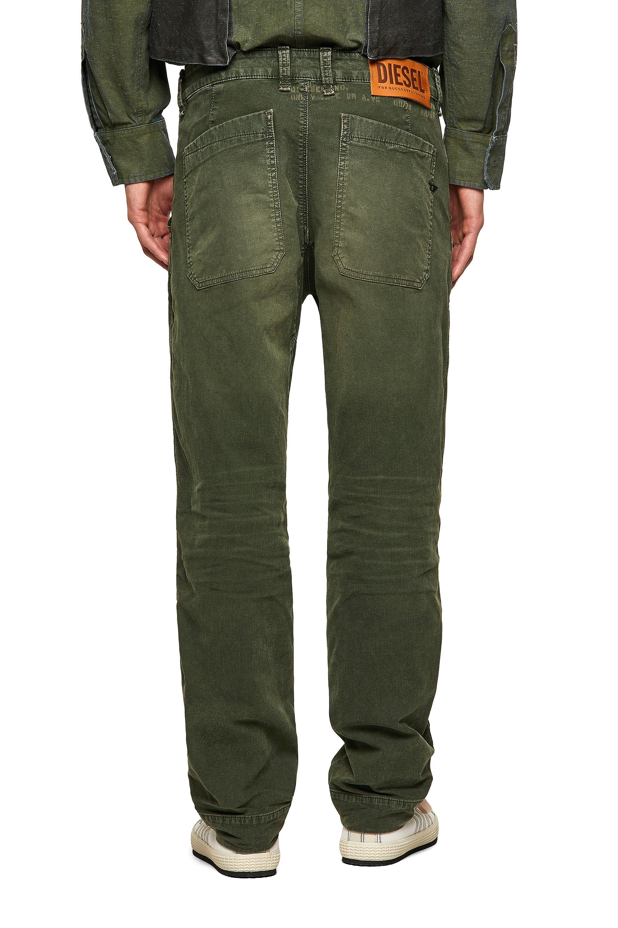 Diesel - D-Azerr JoggJeans® 069WH Straight, Military Green - Image 4