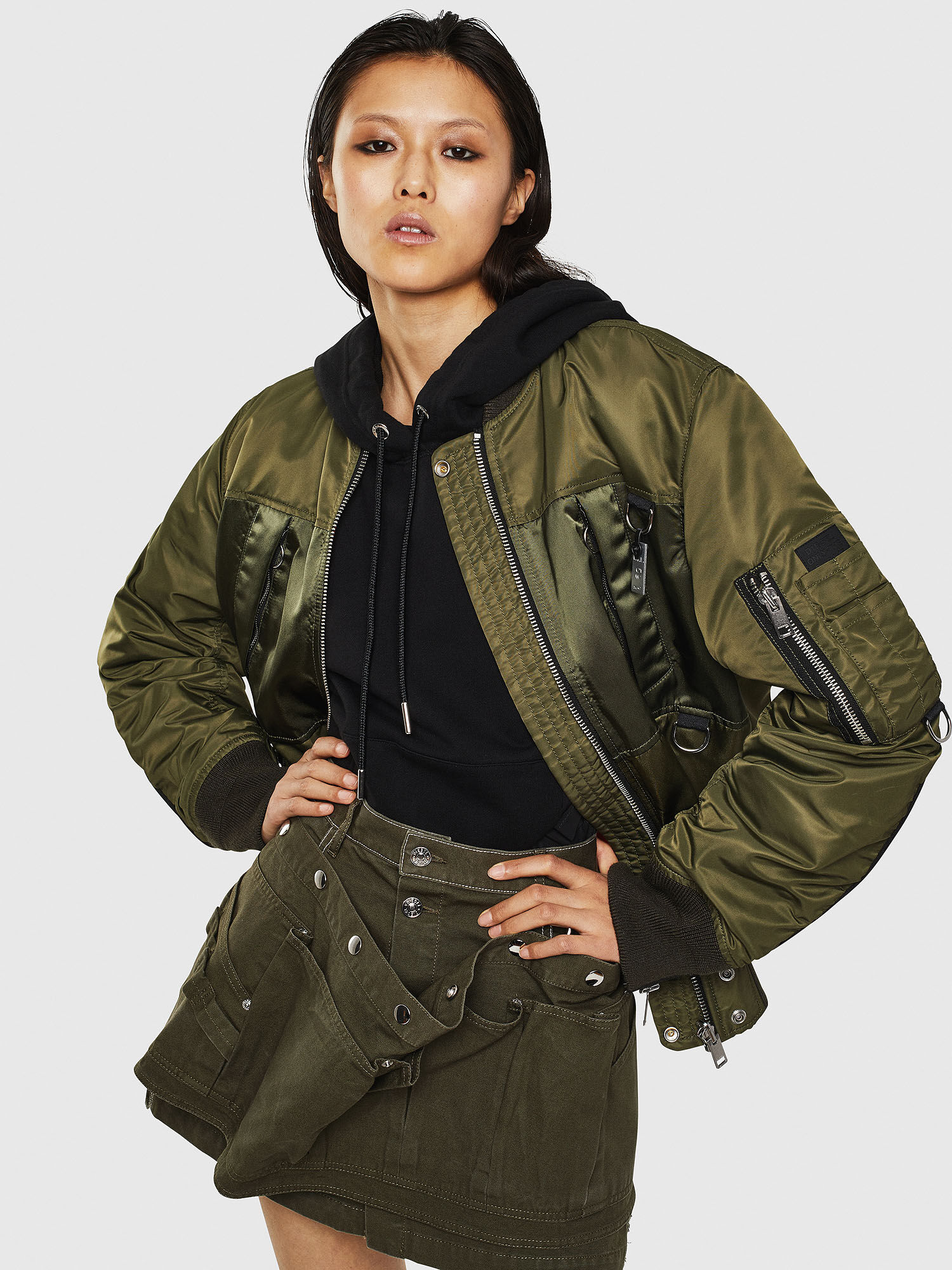 Diesel green bomber discount jacket