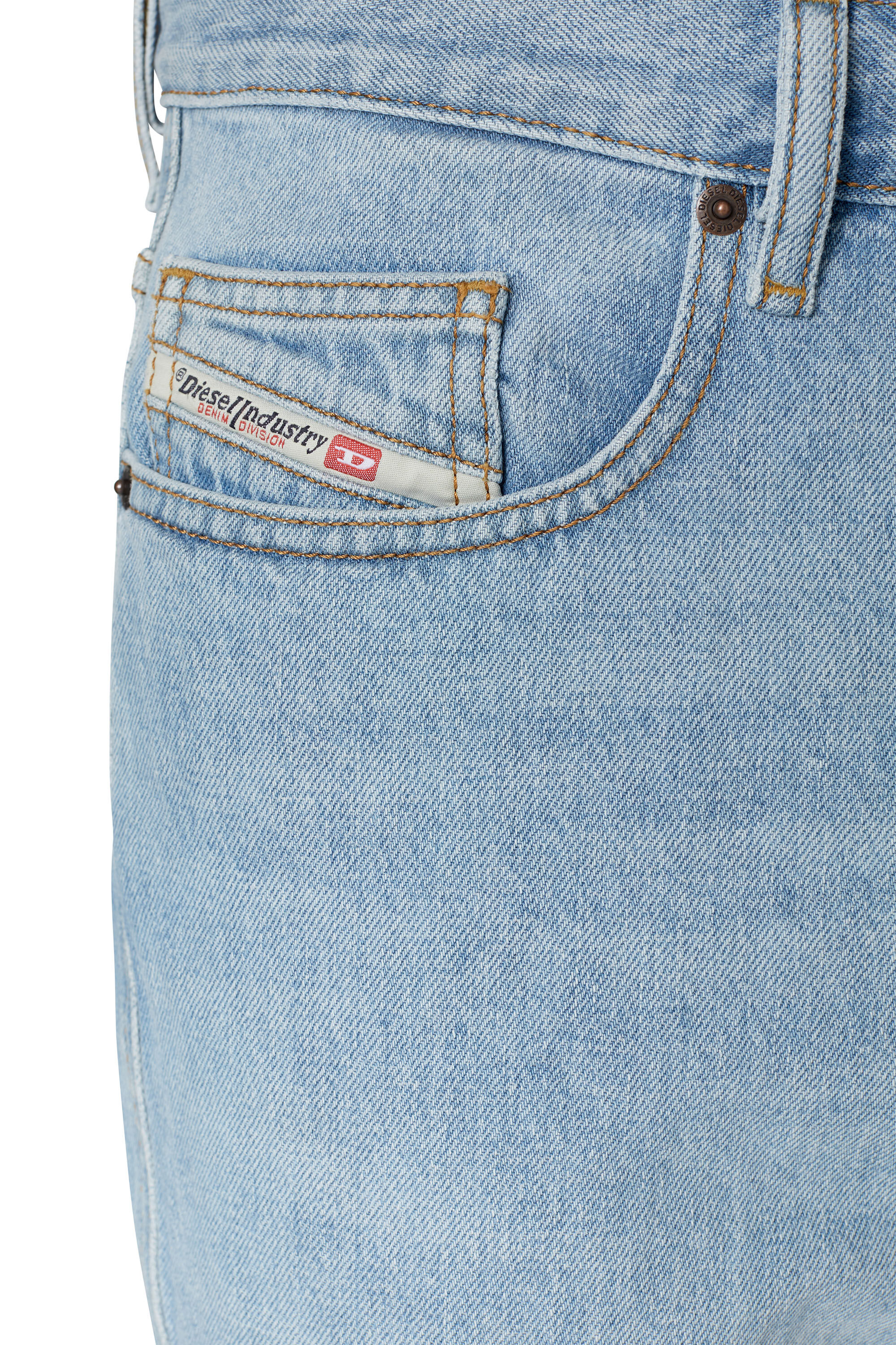 Diesel - 2020 D-Viker 09D75 Straight Jeans, Light Blue - Image 6