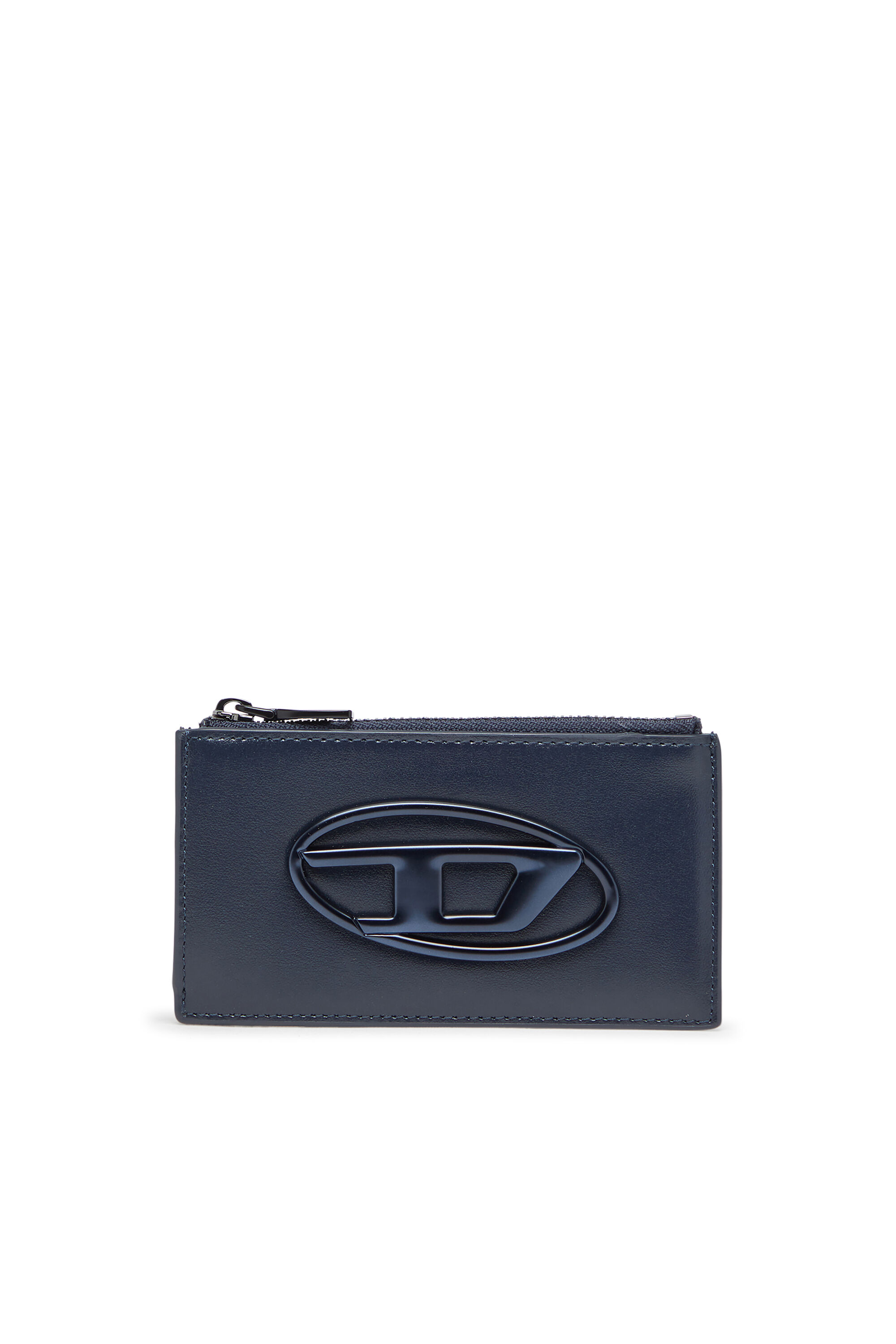 Diesel - HOLI-D CARD HOLDER III, Male's Leather card holder in Blue - 1