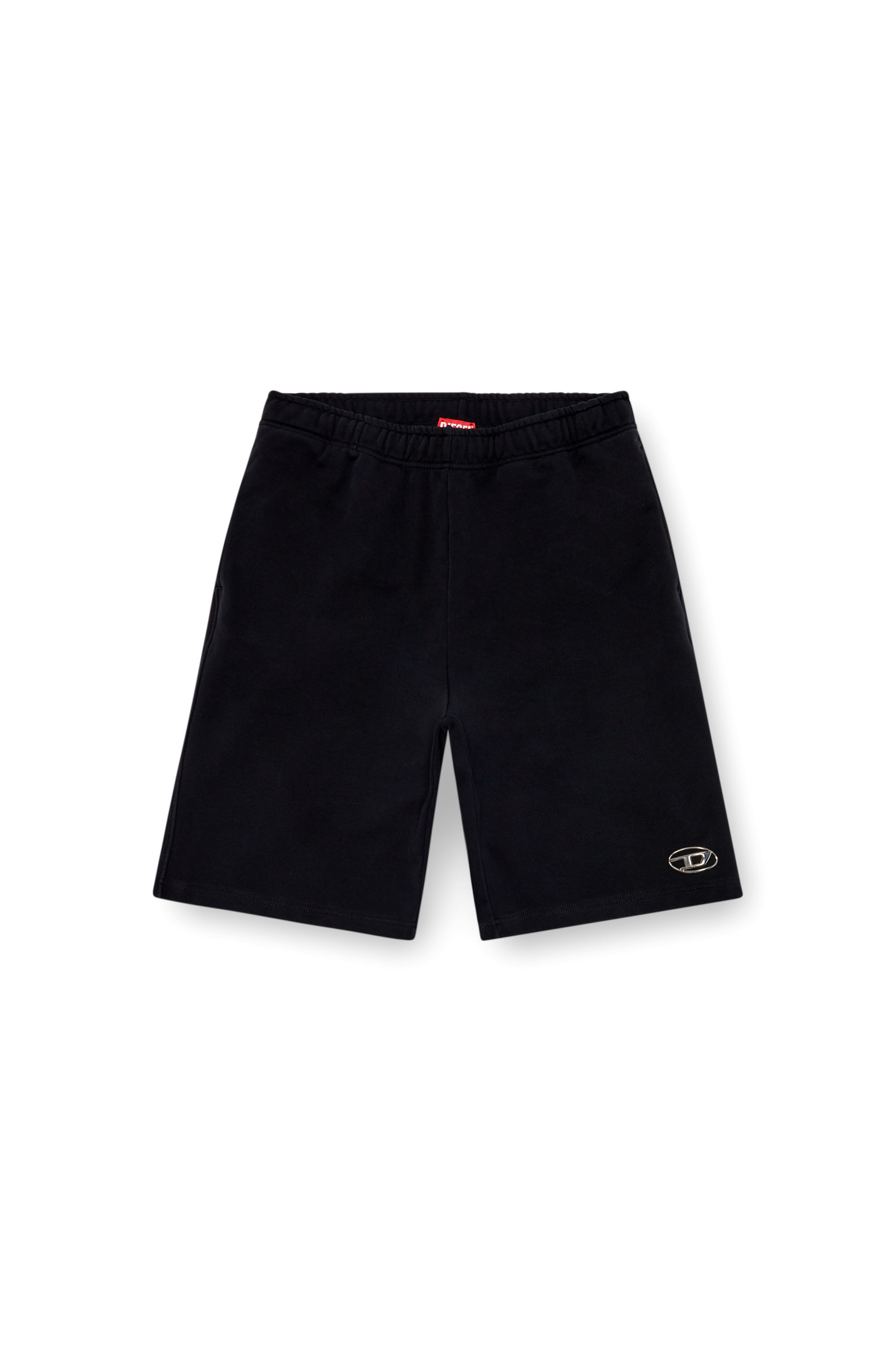 Diesel - P-MARSHY-OD, Male's Sweat shorts with injection molded logo in Black - 2