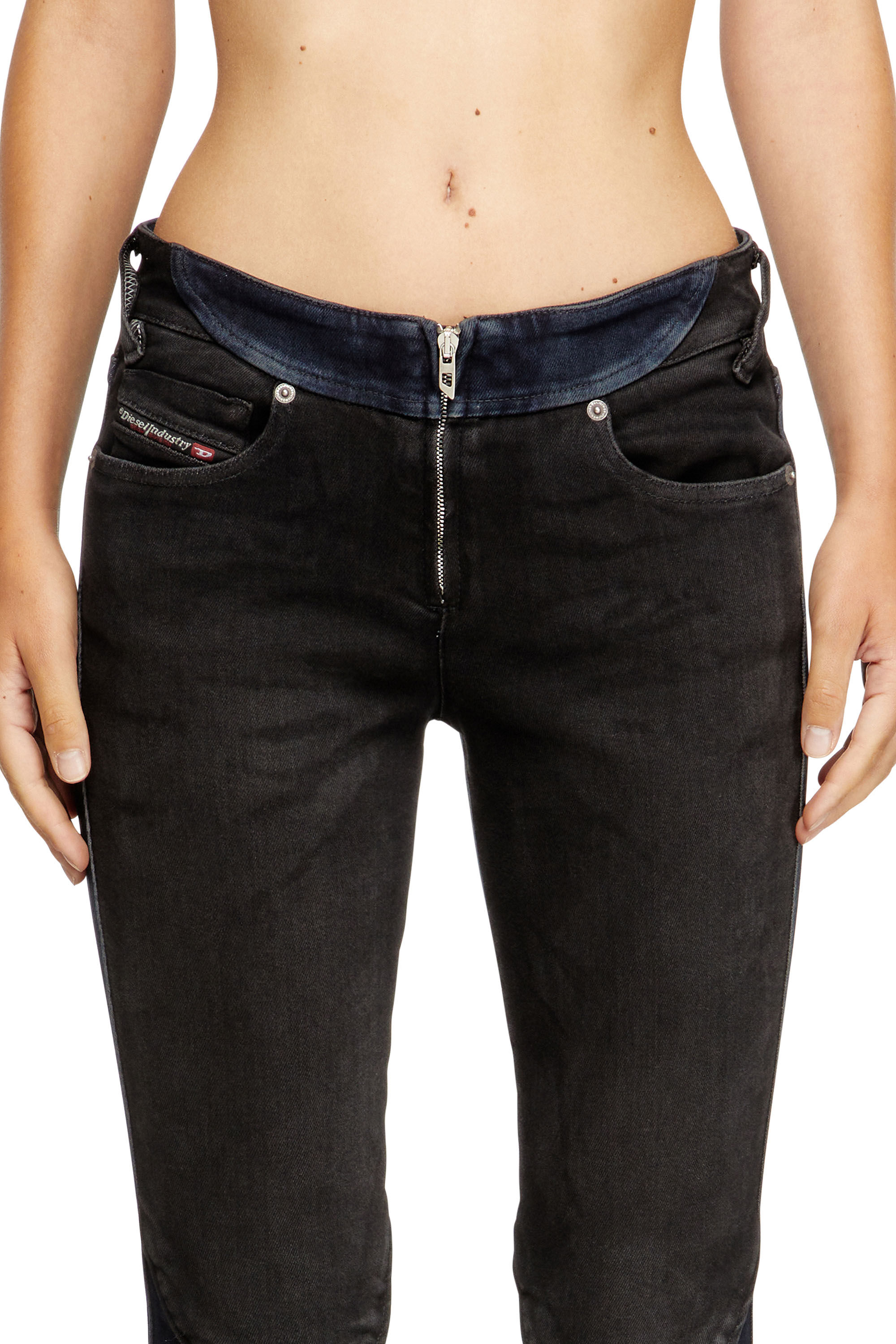 Diesel - Slim Jeans D-Bikee 09M92 Femme, Bleu Foncé - Image 3