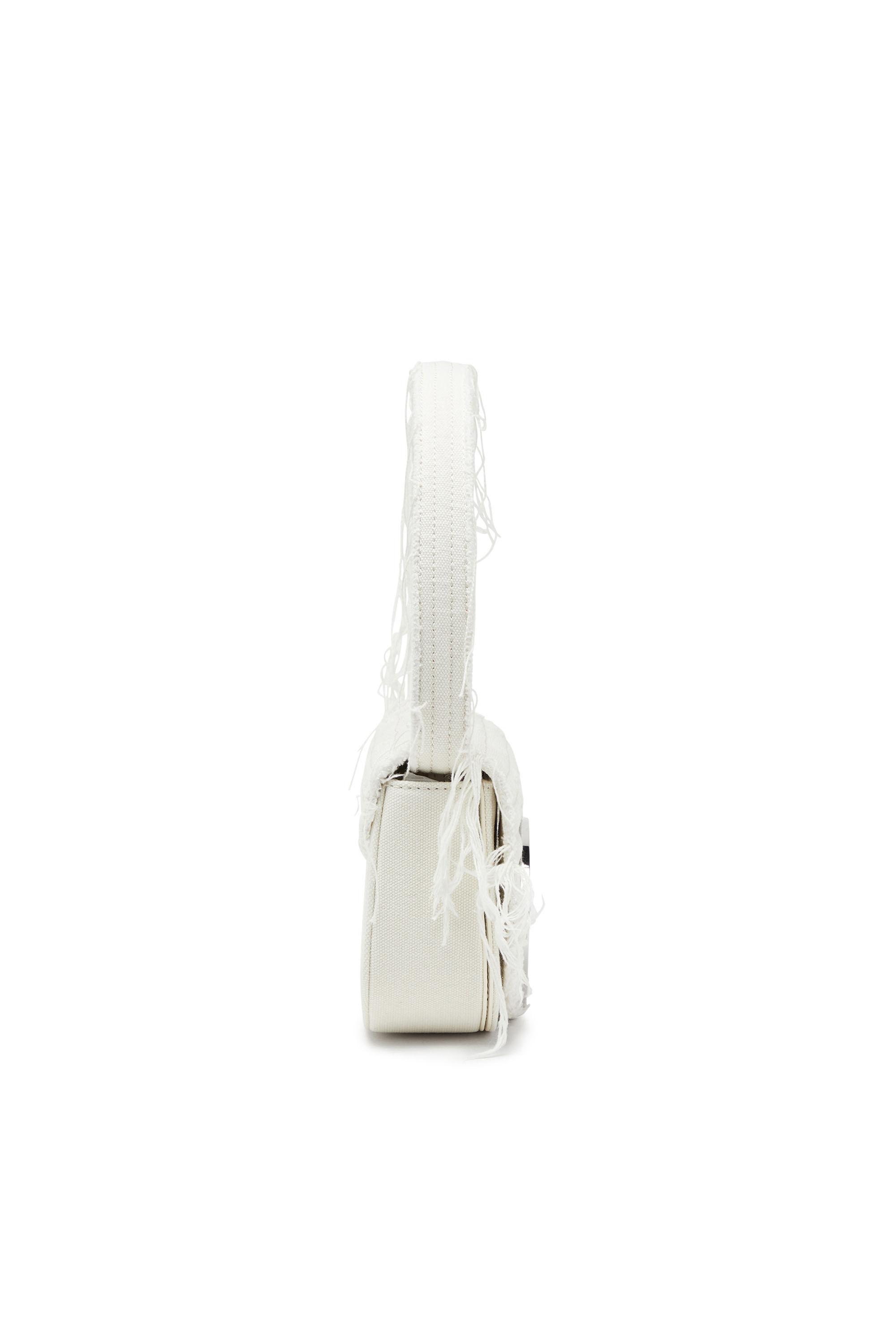 Diesel - 1DR, Female's 1DR-Iconic shoulder bag in canvas and leather in White - 4