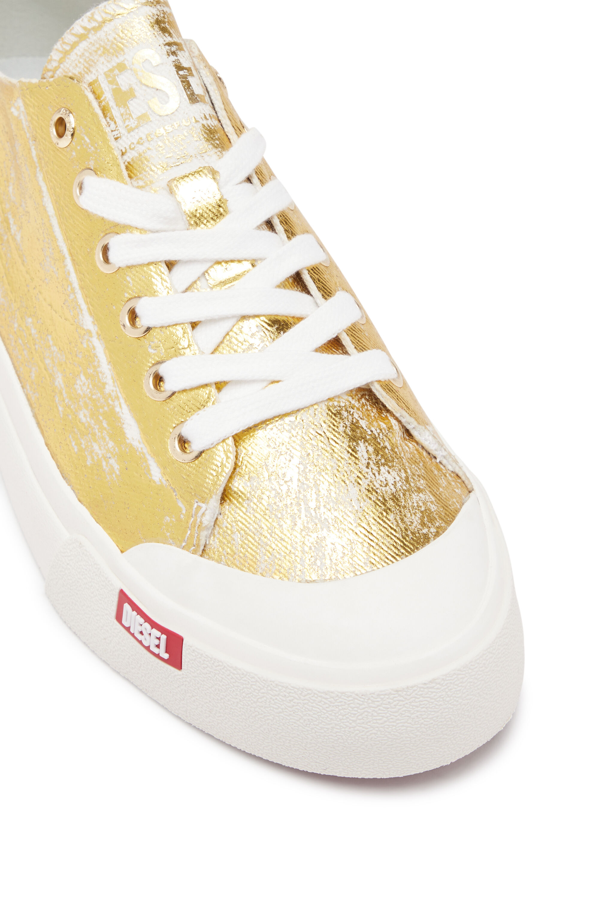 Gold canvas shoes clearance