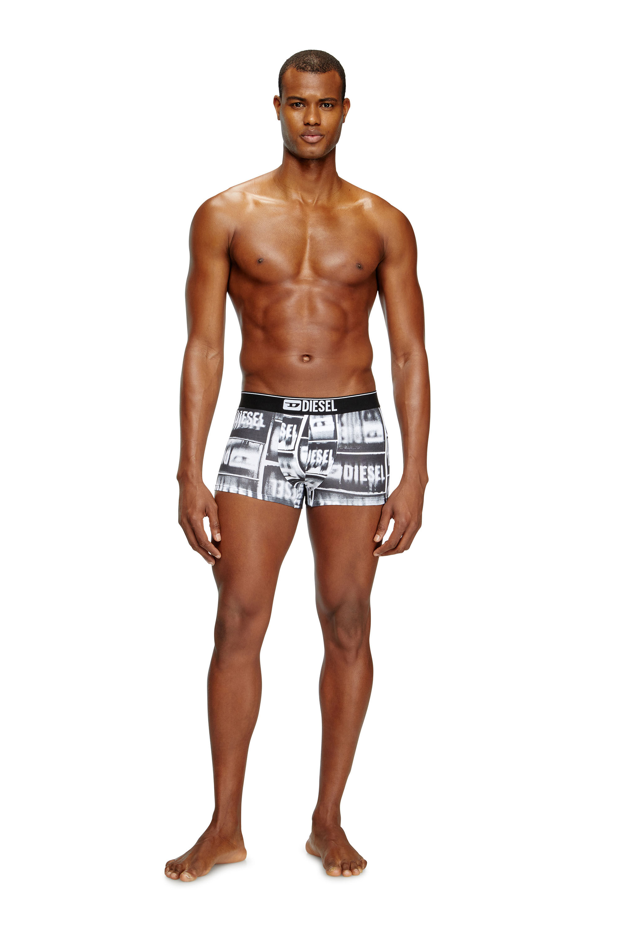 Diesel - DAMIEN-D-BOX-3PACK, Male's 3-pack boxer briefs in stretch cotton in White/Black - 2