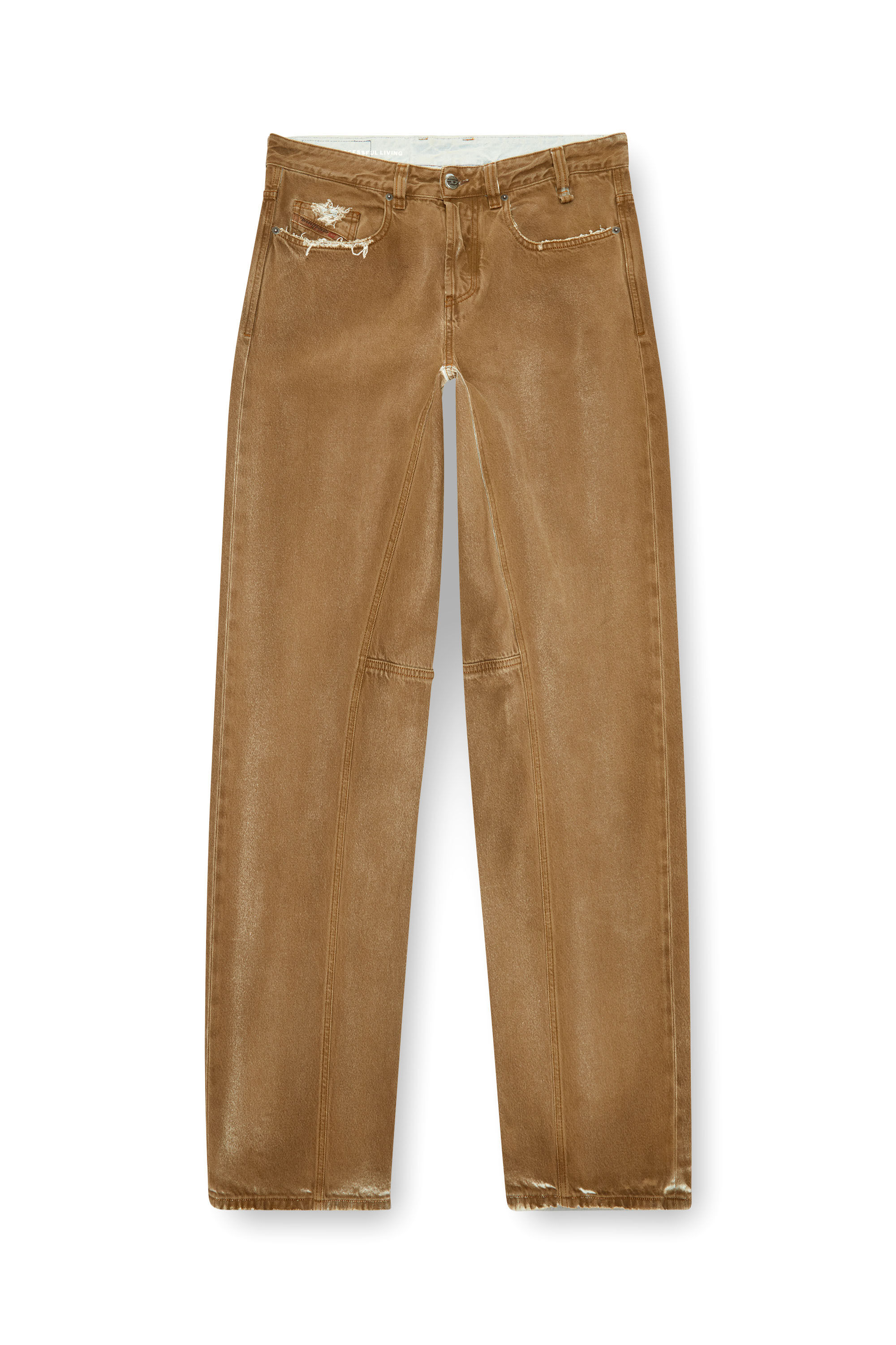 Men's Relaxed Jeans | Light Brown | Diesel 2001 D-Macro Men's Relaxed Jeans | Light Brown | Diesel 2001 D-Macro