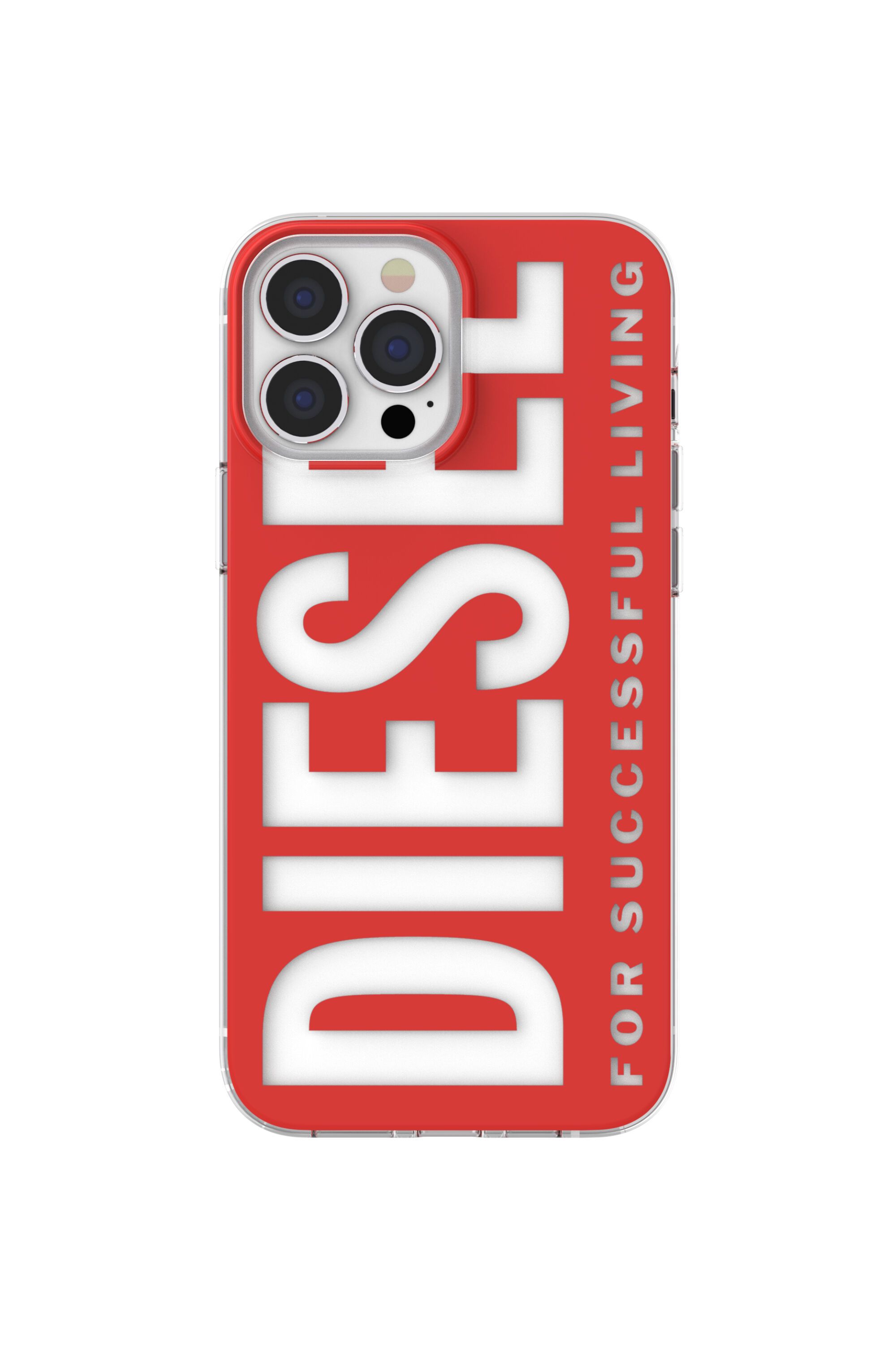 Diesel - 47204 STANDARDASE, Unisex's Clear case for iPhone 13 Pro Max in Red - 2