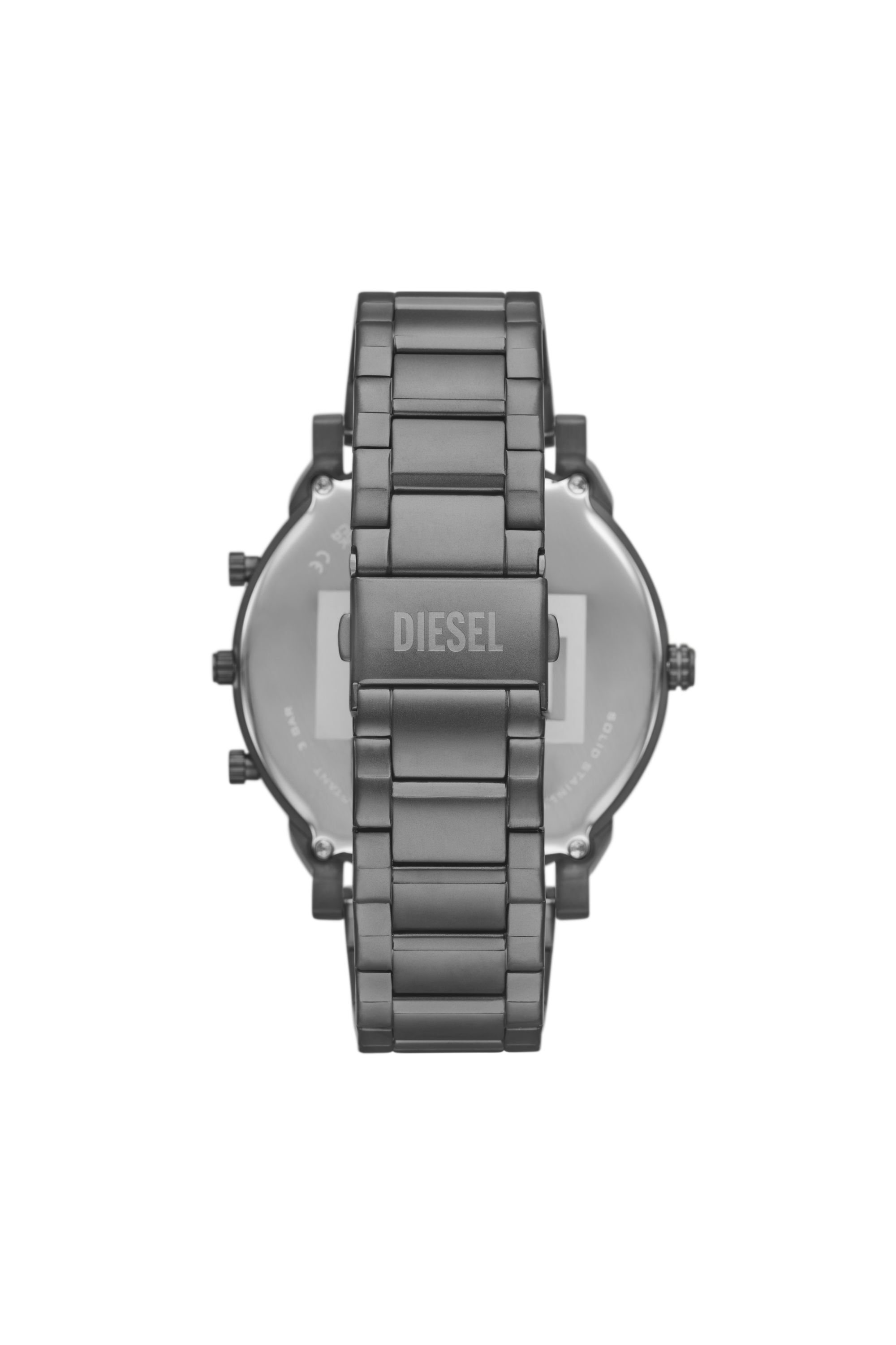 Diesel - DZ7487, Male's Diesel Mr. Daddy Slim Multi Movement Gray Stainless Steel Watch in Dark Grey - 3