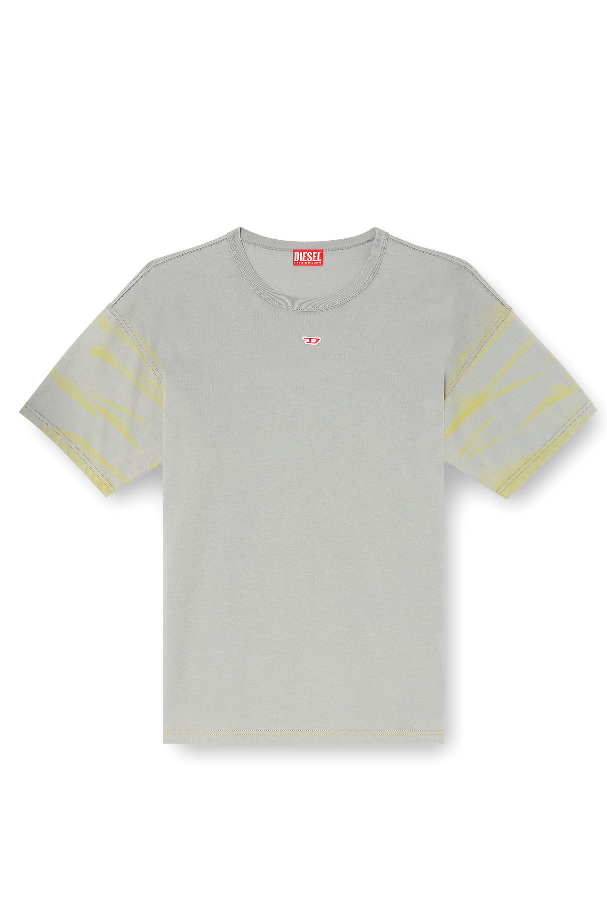 Diesel - T-ADJUST-R23, T-shirt avec effet pulvérisation Homme in Gris - 2