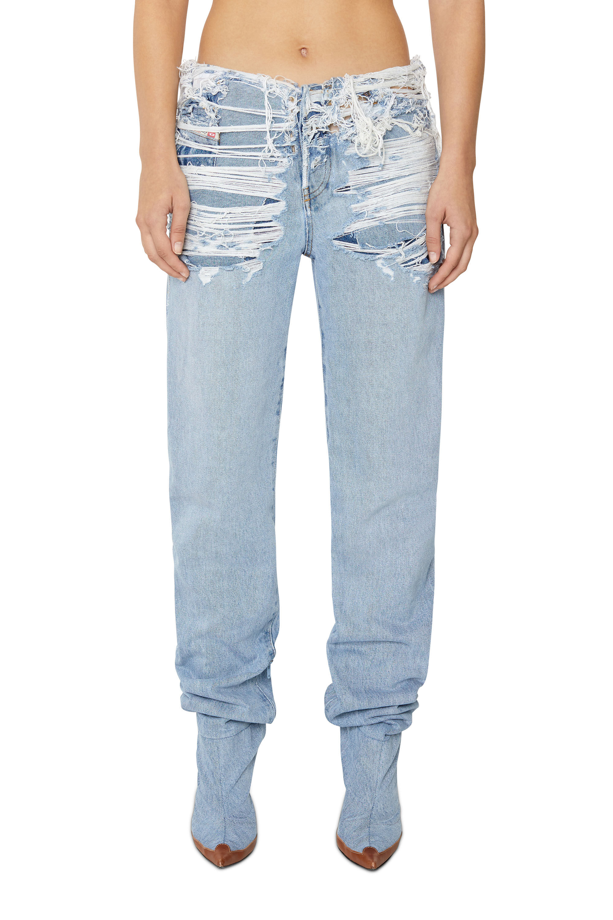 Diesel - Straight Jeans 1956 D-Tulip 007N7, Straight Jeans - 1956 D-Tulip Femme in Bleu - 3
