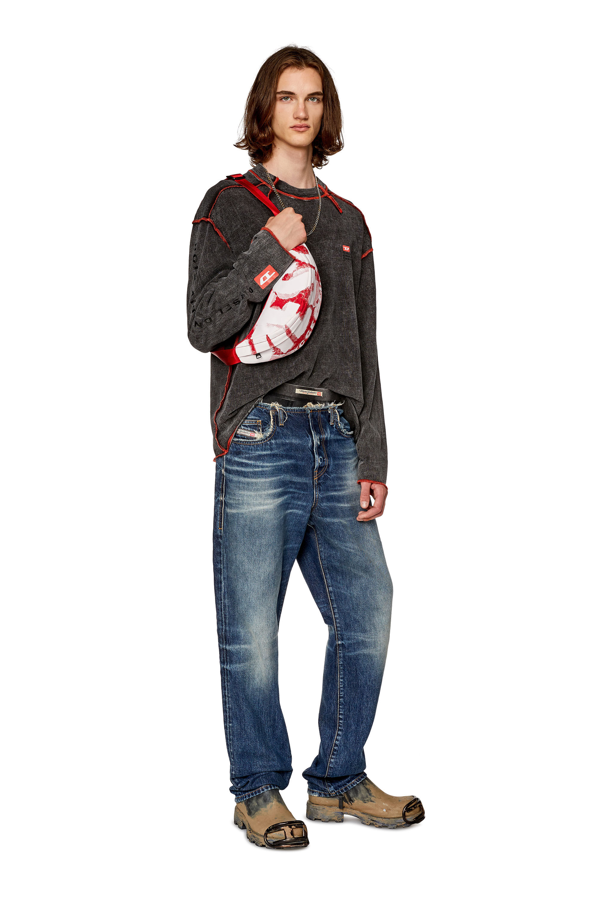 Men's Rave Beltbag X - Belt bag in logo-printed fabric | Red