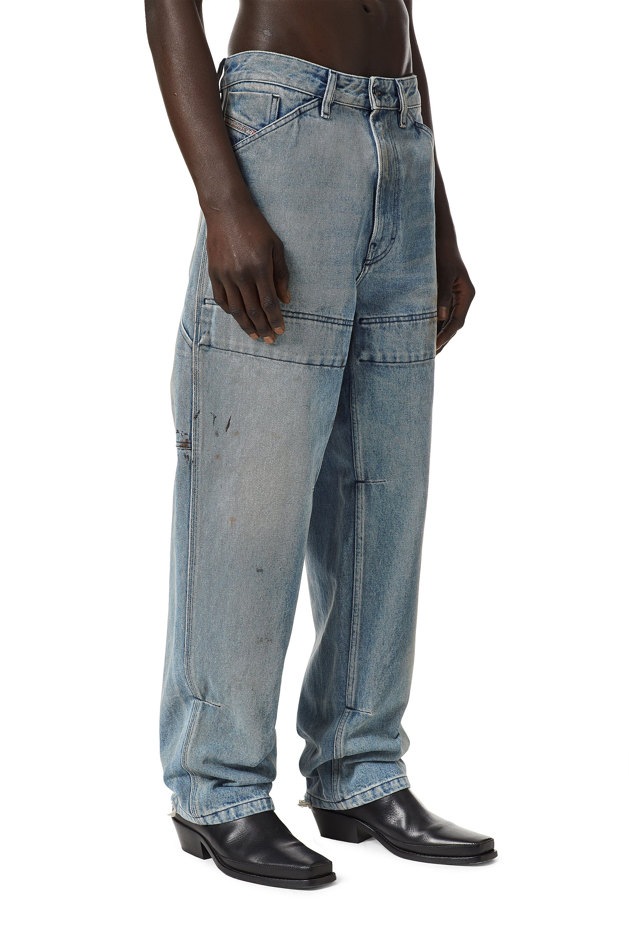 Diesel - D-Franky 0EHAS Straight Jeans, Bleu Clair - Image 5