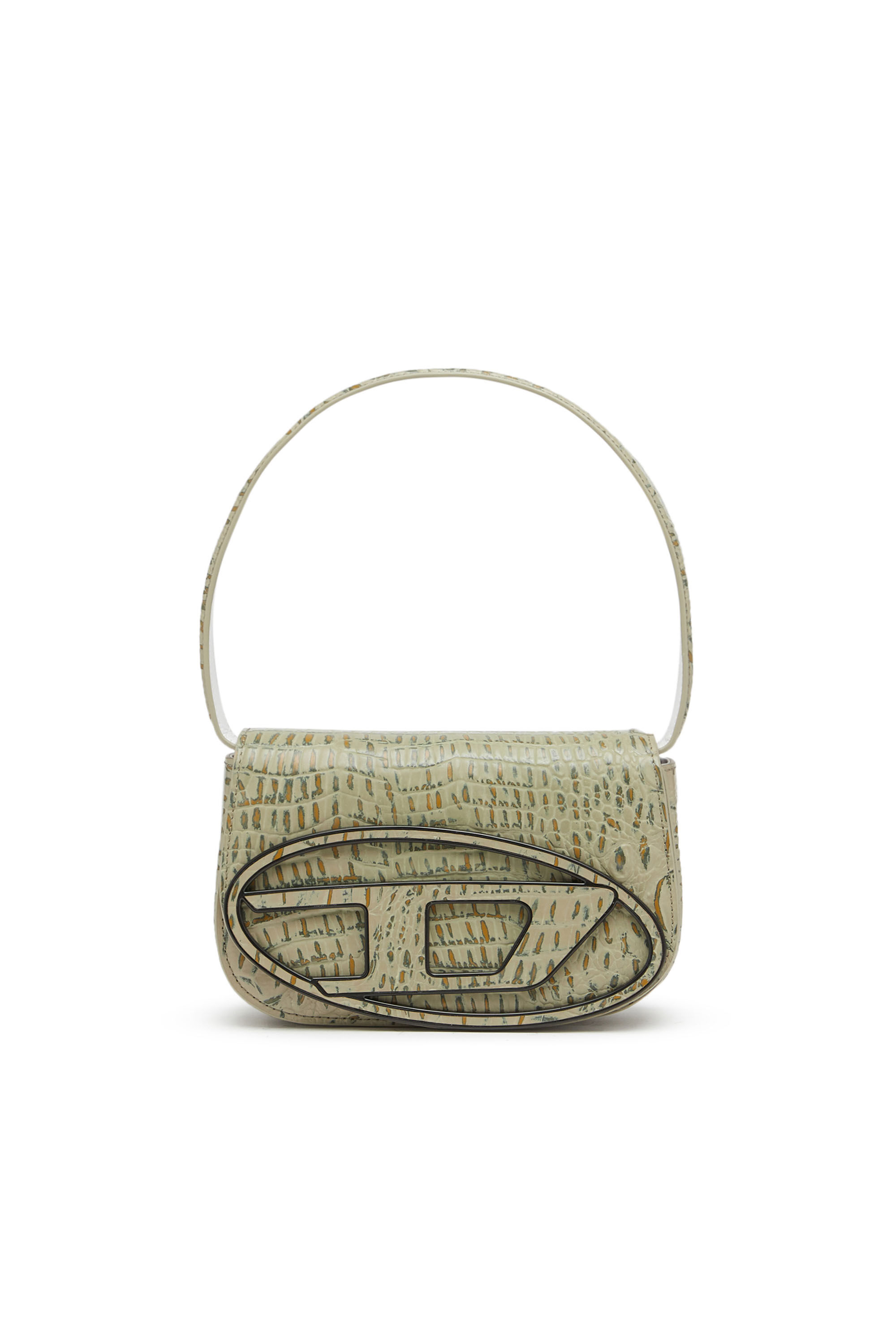 Diesel - 1DR, Female's 1DR - Iconic shoulder bag with croc print in Military Green - 1