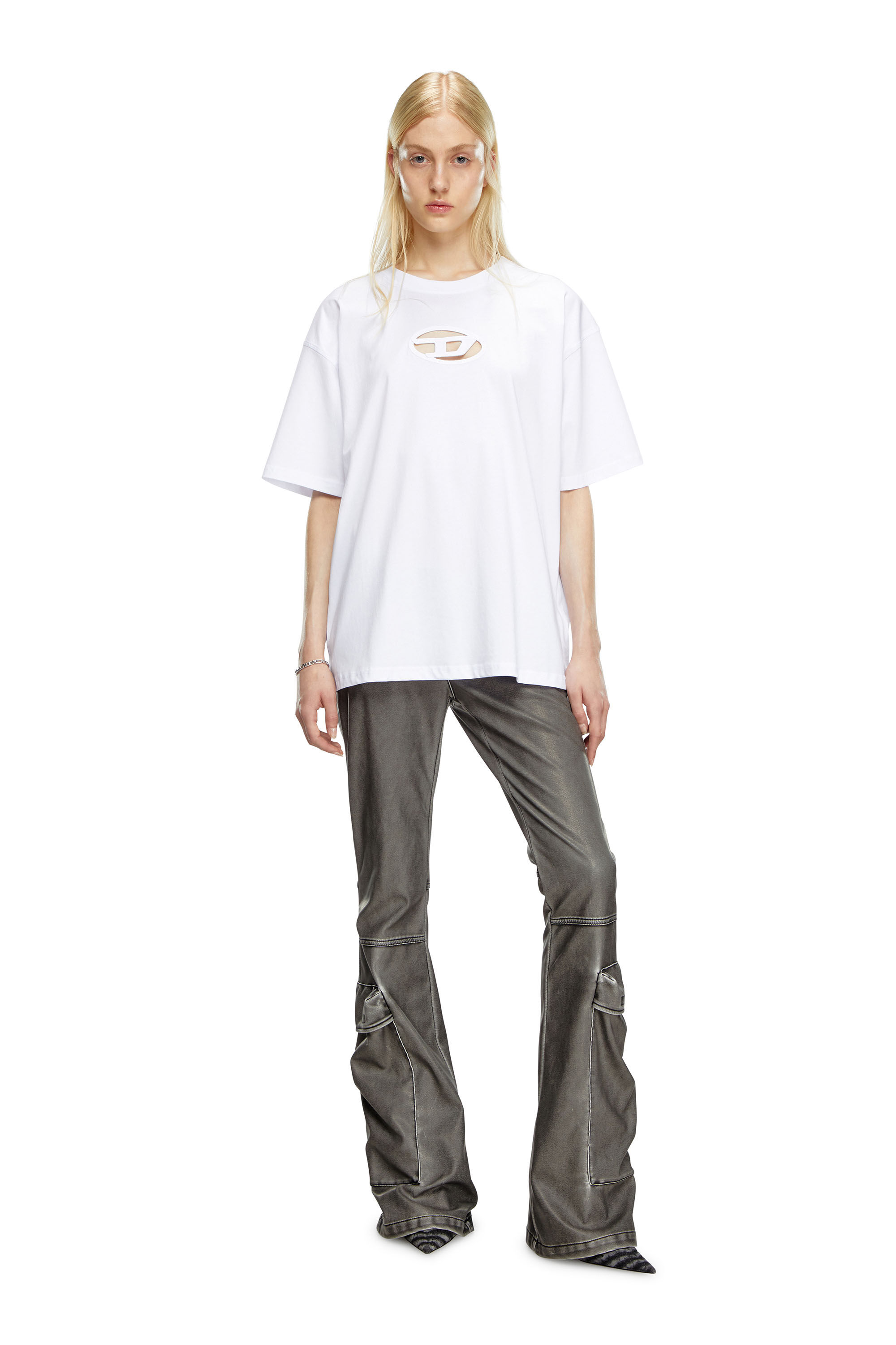 Diesel - T-BOXT-OD, T-shirt avec Oval D brodé Mixte in Blanc - 6