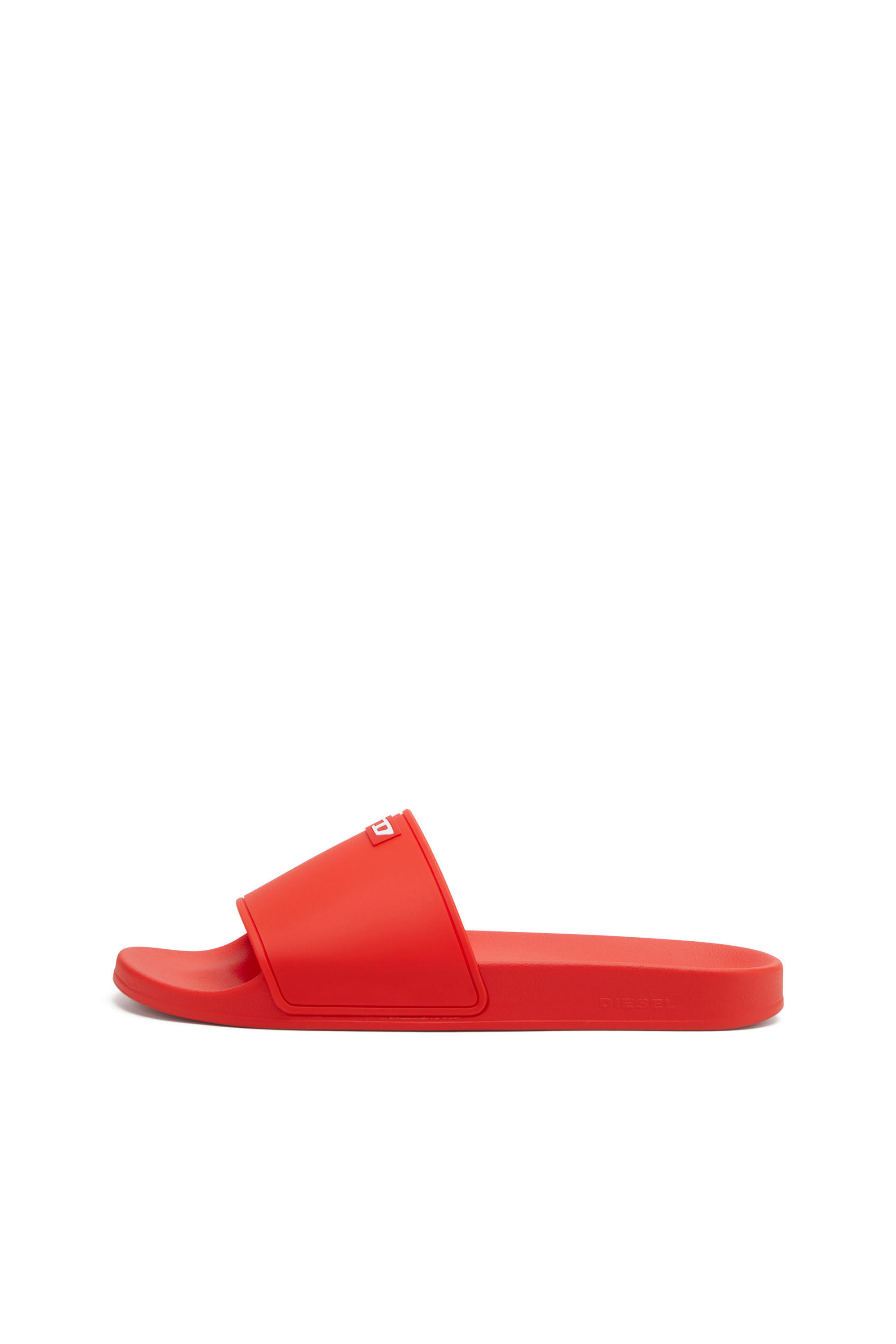 Diesel - SA-SWIM, Sa-Swim-Claquettes de piscine en caoutchouc avec logo D Homme in Rouge - 7