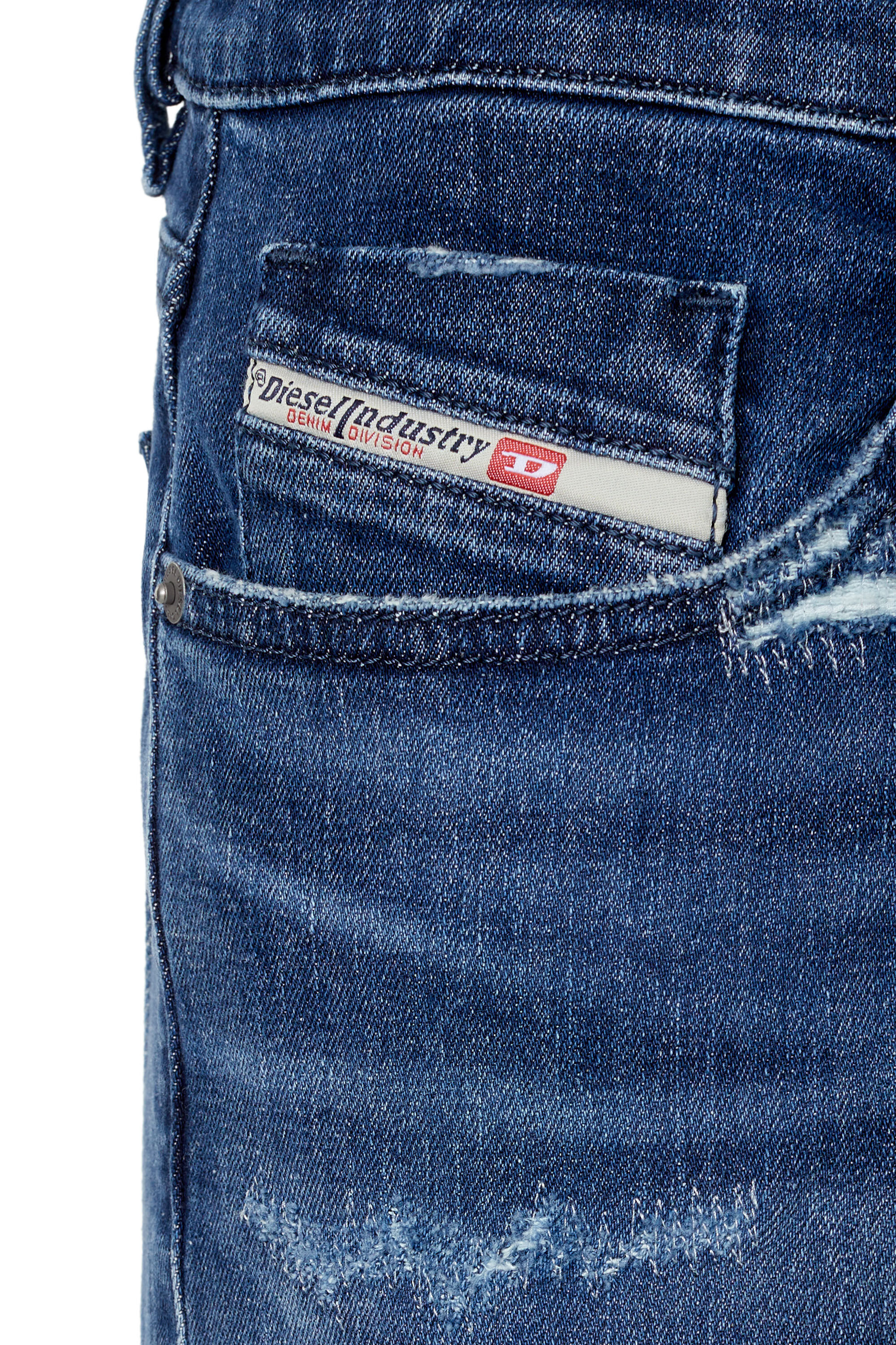 Diesel - 2019 D-Strukt 09F55 Slim Jeans, Medium Blue - Image 6