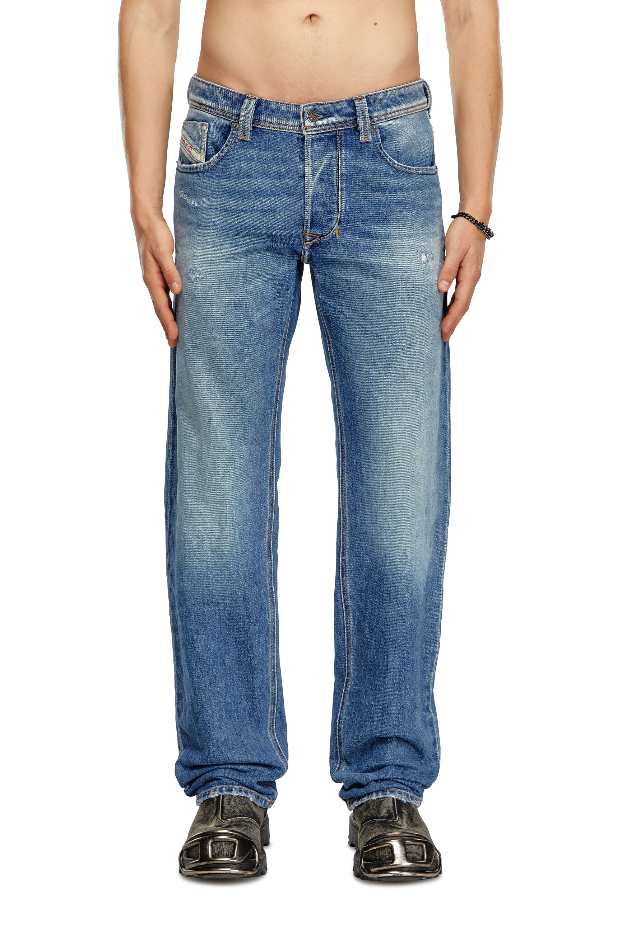 Men's Oversized Regular Jeans | Medium blue | Diesel 1985 Larkee