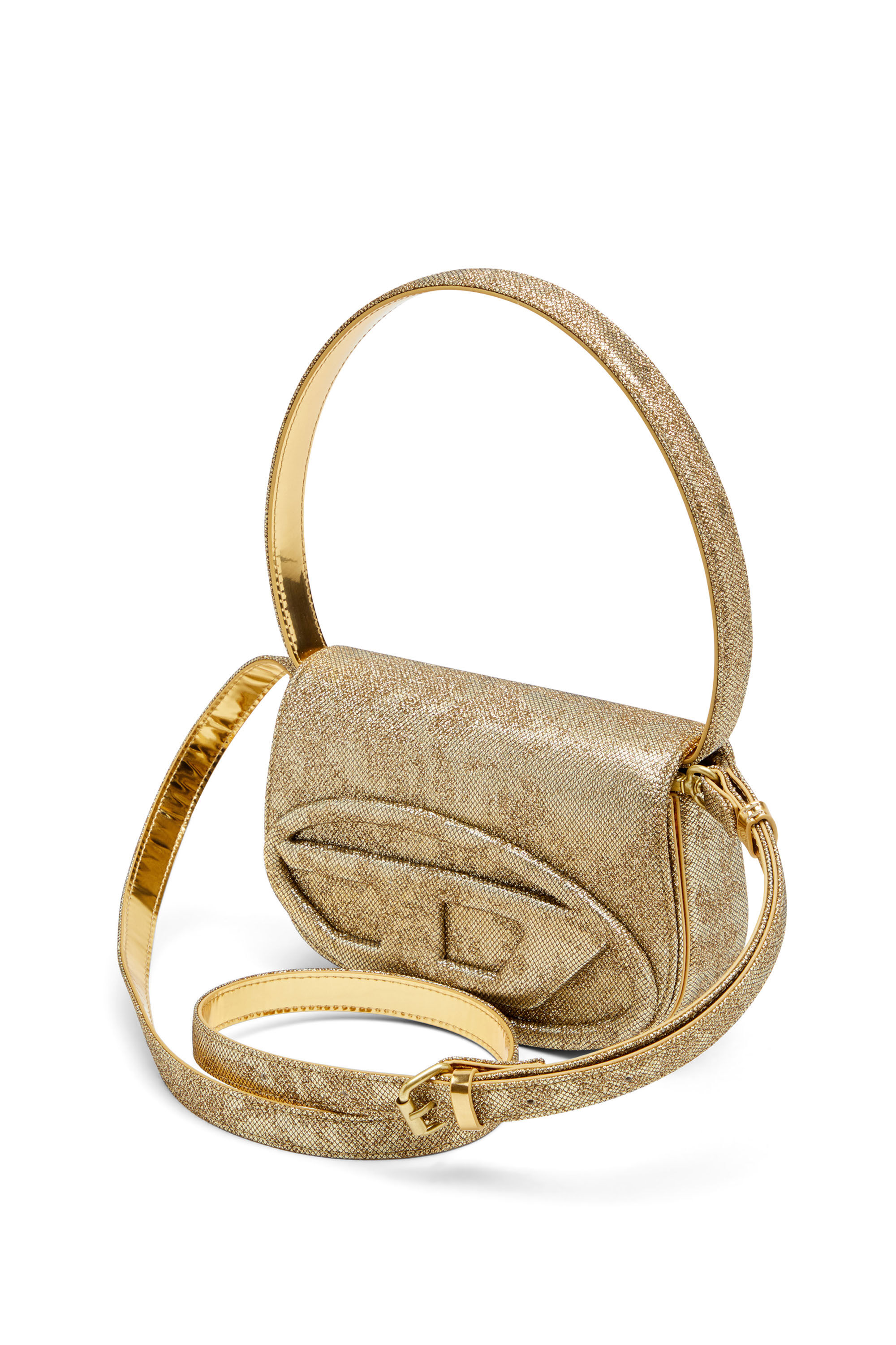 Diesel - 1DR, 1DR-Sac emblématique 1DR en Lurex camouflage à paillettes Femme in Doré - 5