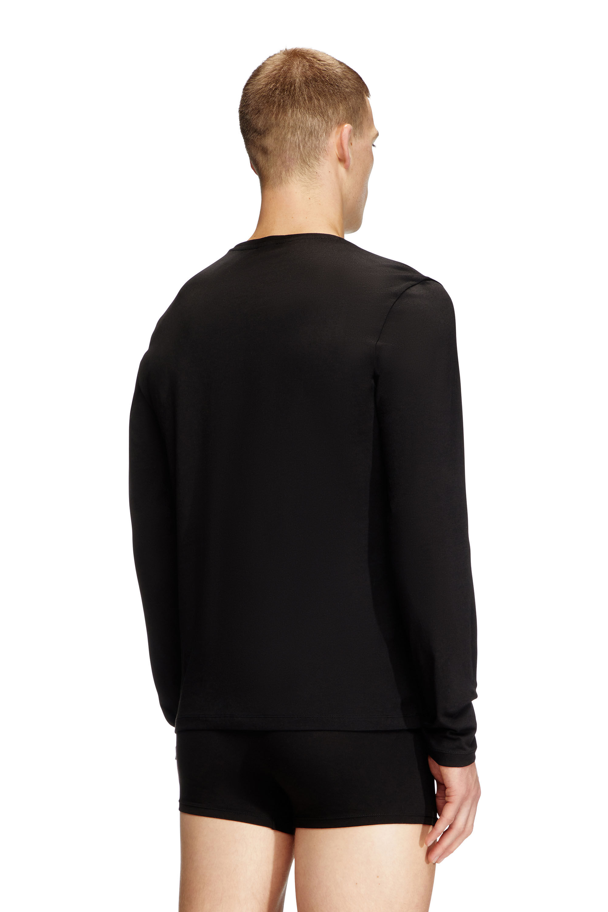 Diesel - KIRK-D-BOX, Male's Long-sleeve cotton T-shirt in Black - 4