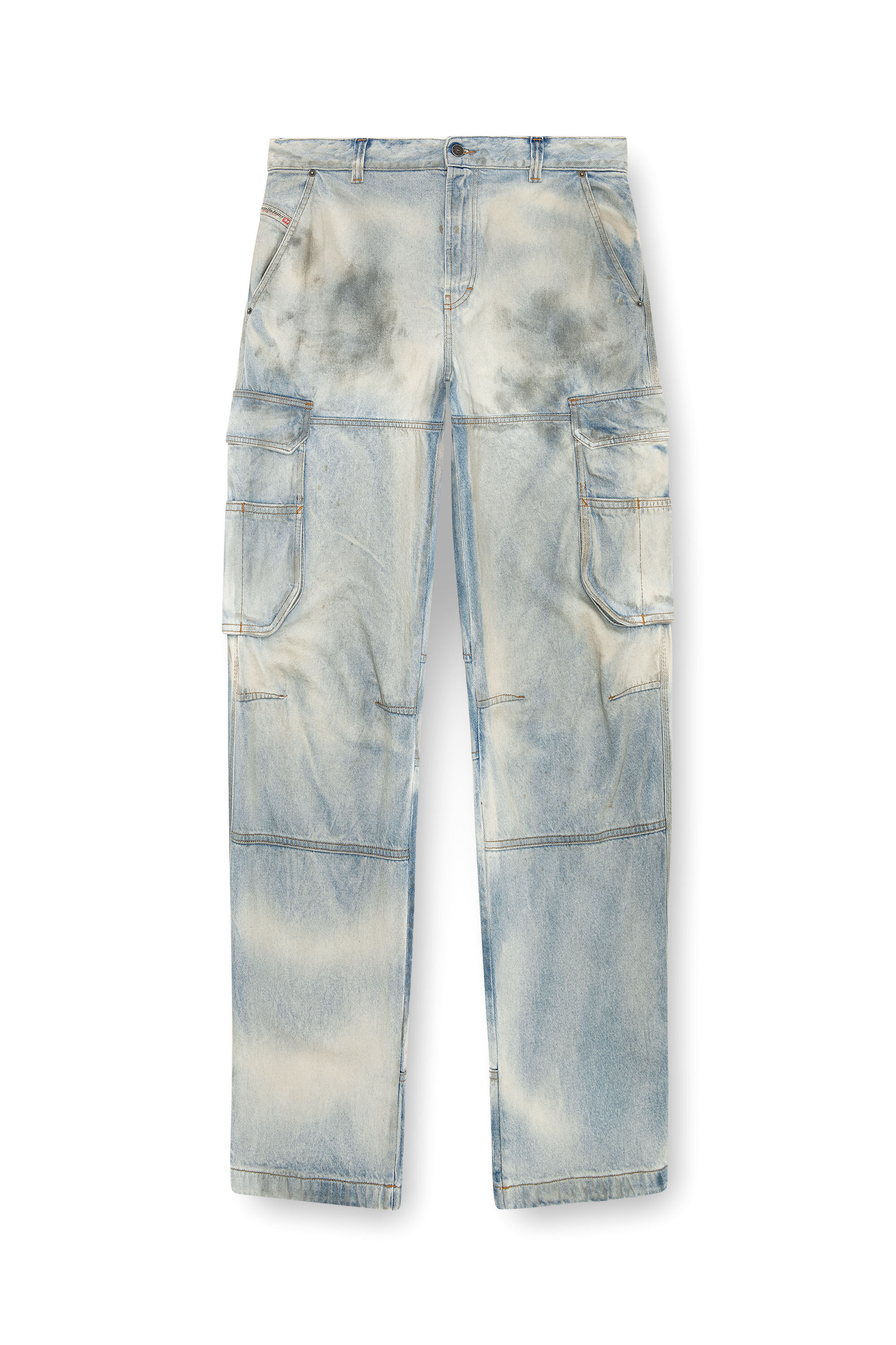 Diesel - Homme Straight Jeans D-Fish 0CBDJ, Bleu Clair - Image 2