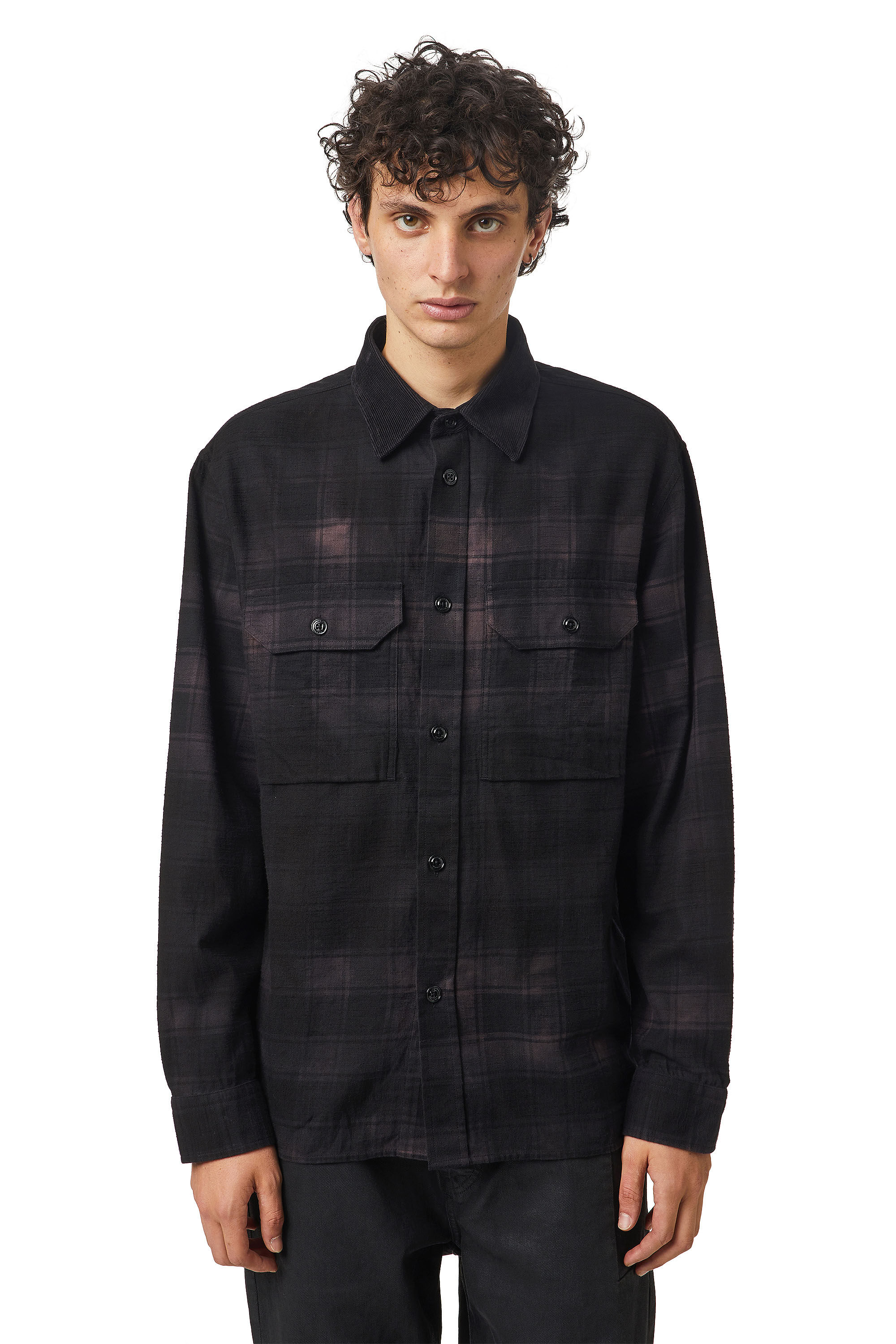 日本未発売 DIESEL シャツフーディー S-DEWNY-HOOD SHIRT