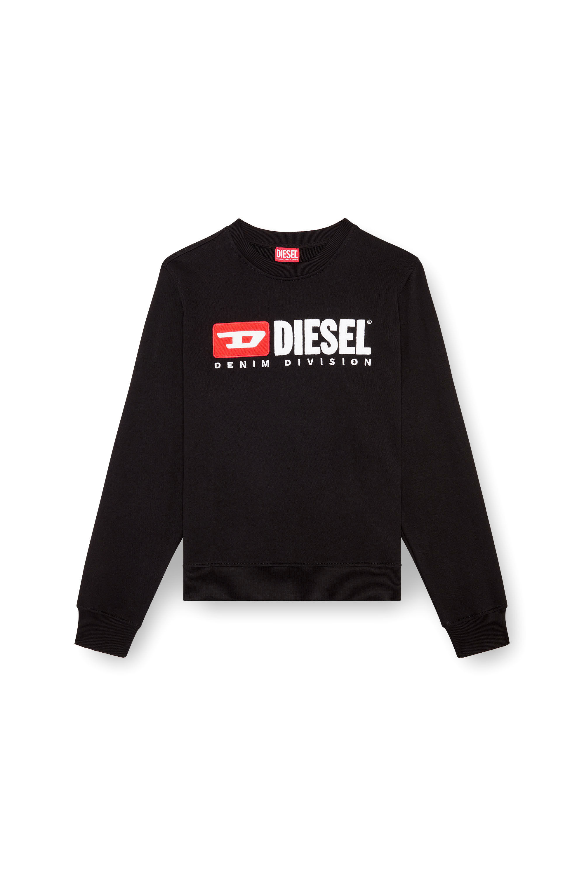 Men's Sweatshirt with cut-out Oval D logo | Black | Diesel