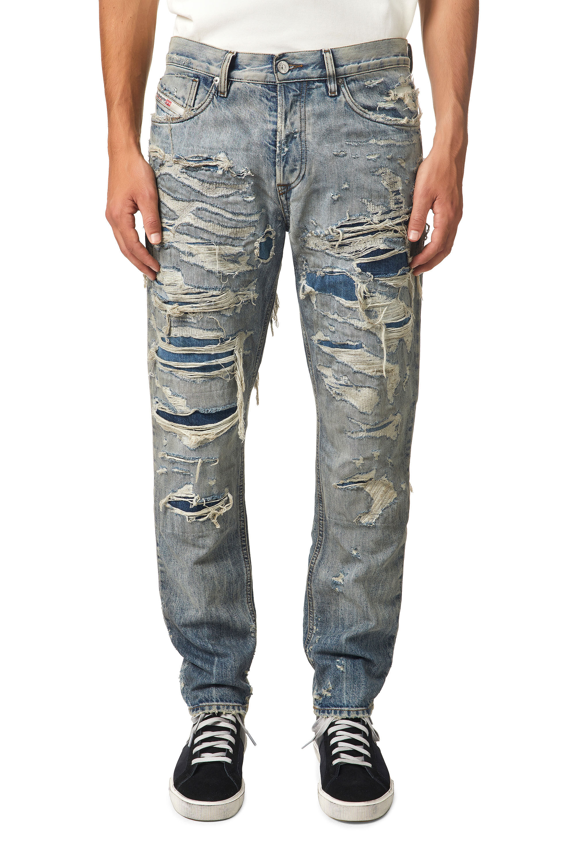 Diesel - 2005 D-FINING 09B57 Tapered Jeans, Bleu Clair - Image 3