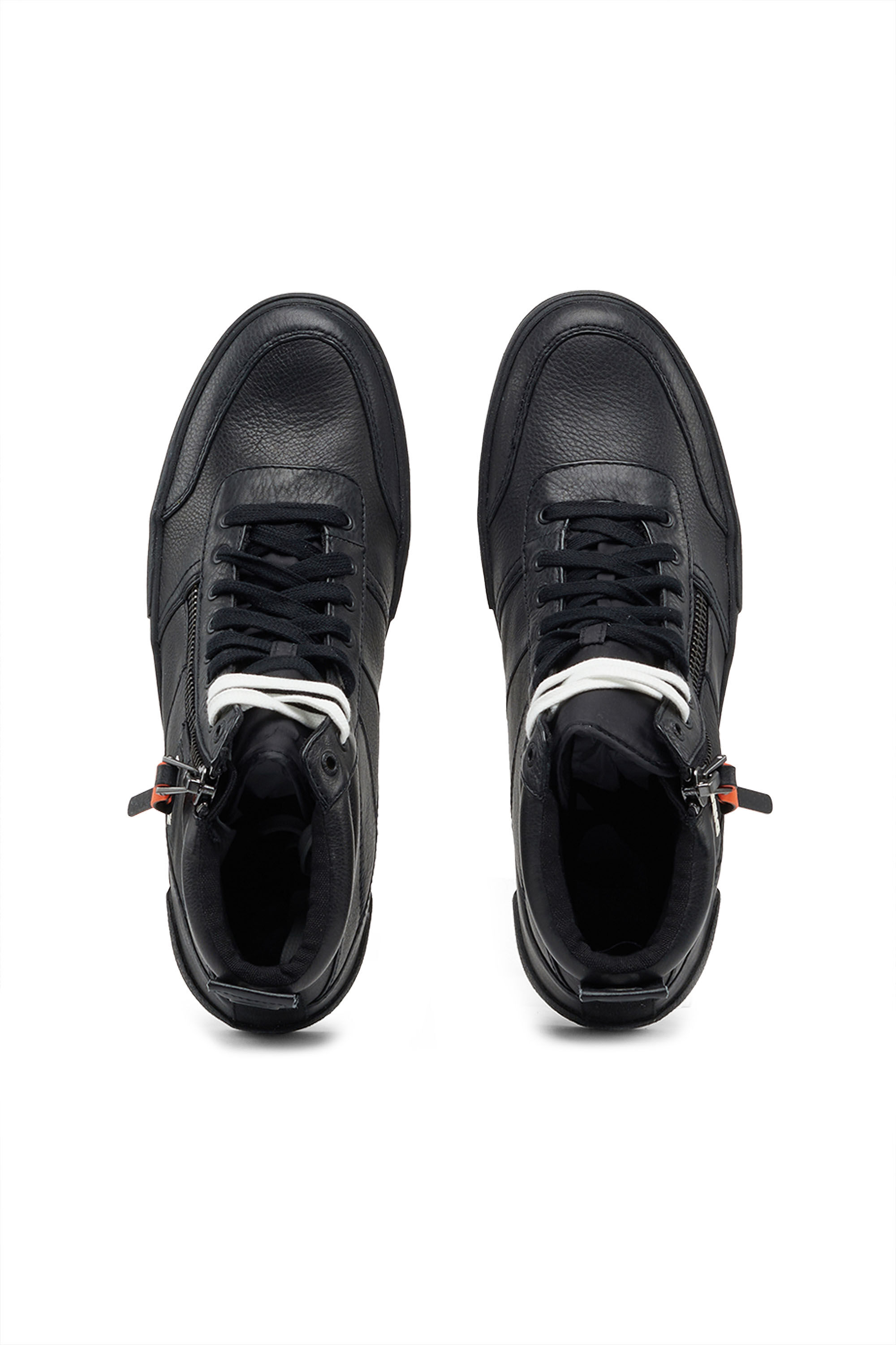Diesel - S-DVELOWS, S-Dvelows-Sneakers montantes à panneaux en cuir suédé Homme in Noir - 4