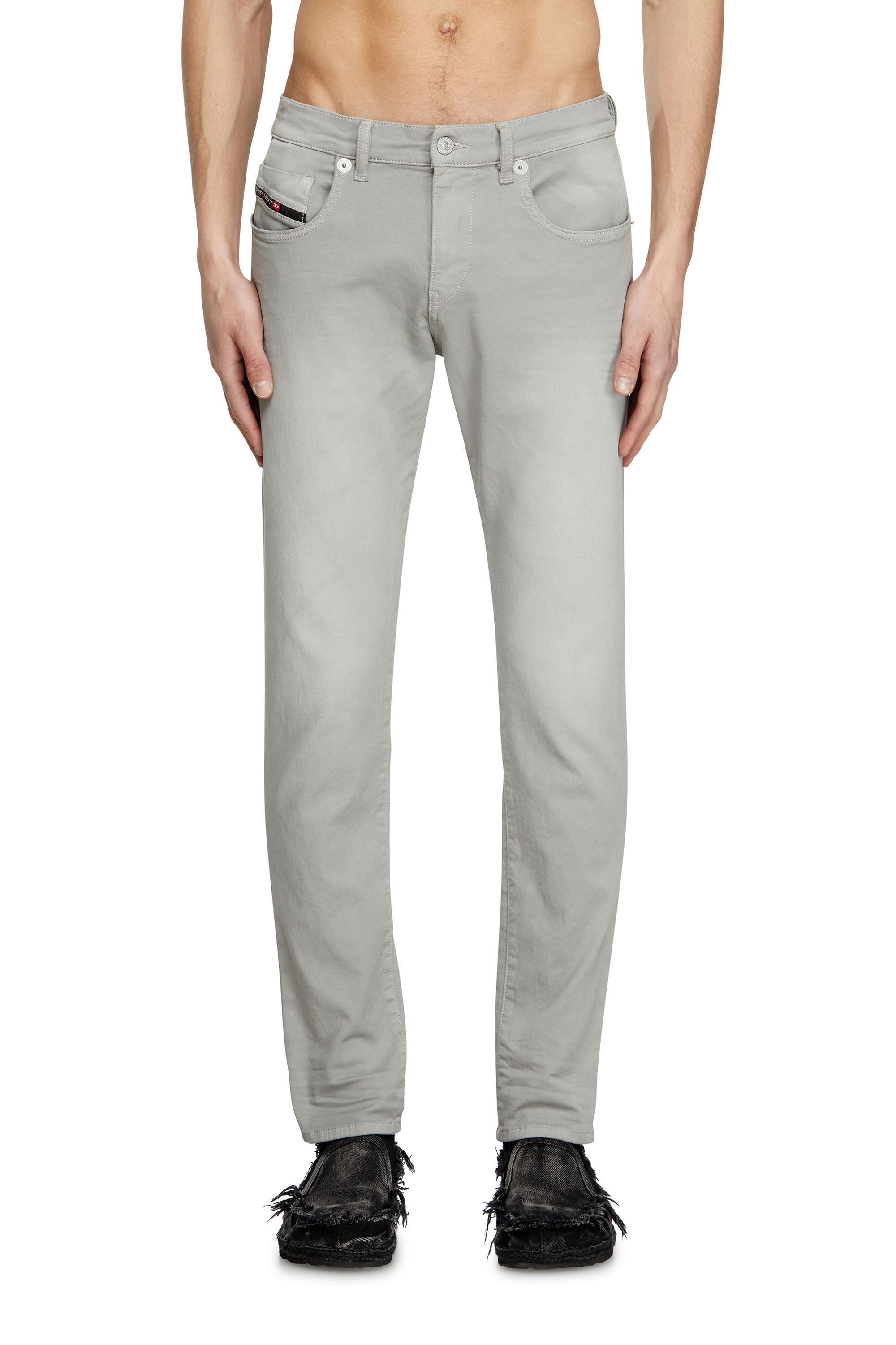 Diesel - Slim 2060 D-Strukt Joggjeans® 0670M Homme, Gris Clair - Image 3